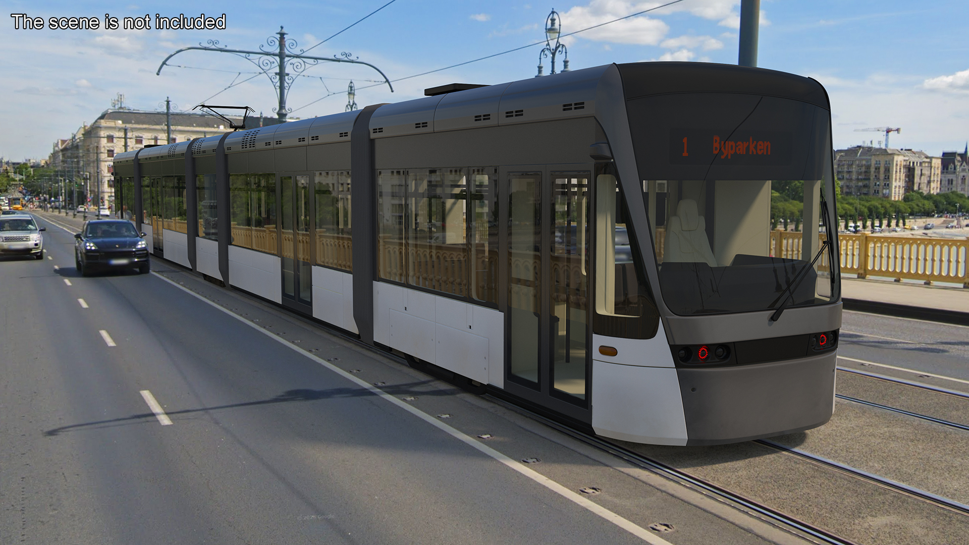 3D model Urban Tram Gray