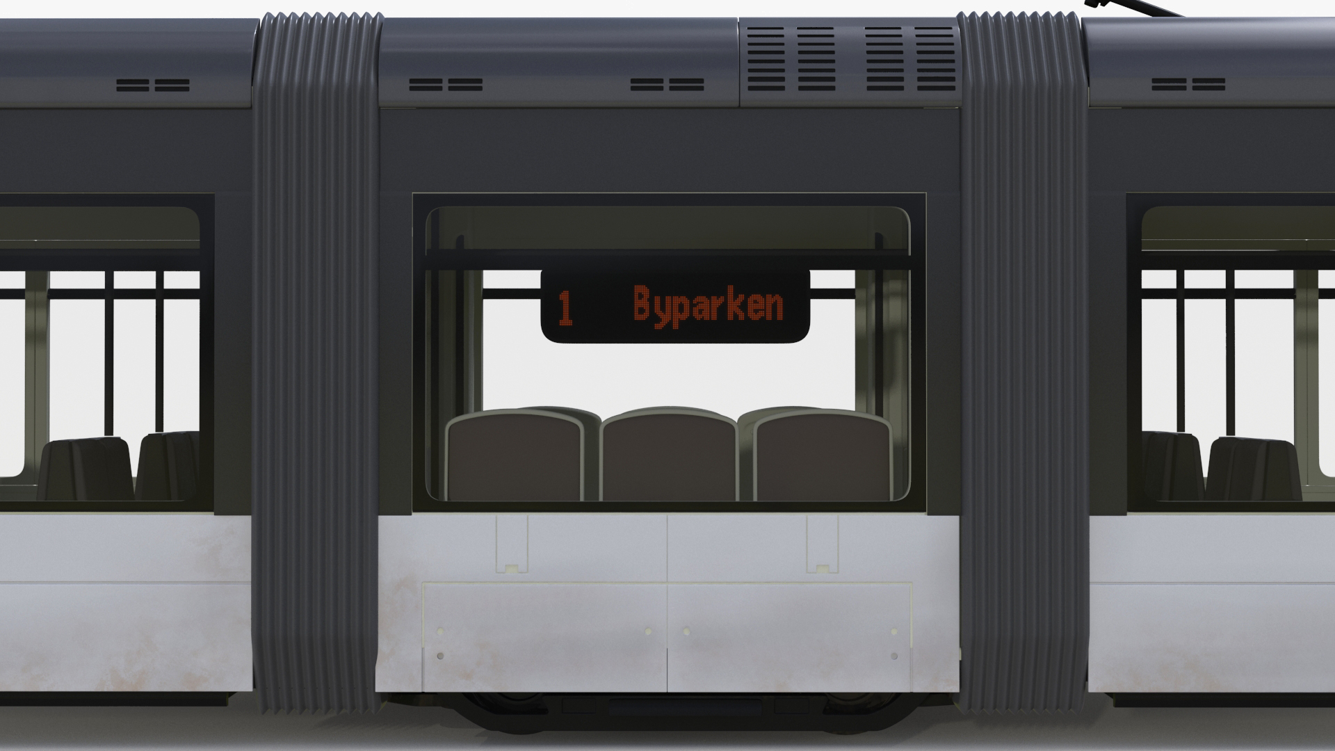 3D model Urban Tram Gray