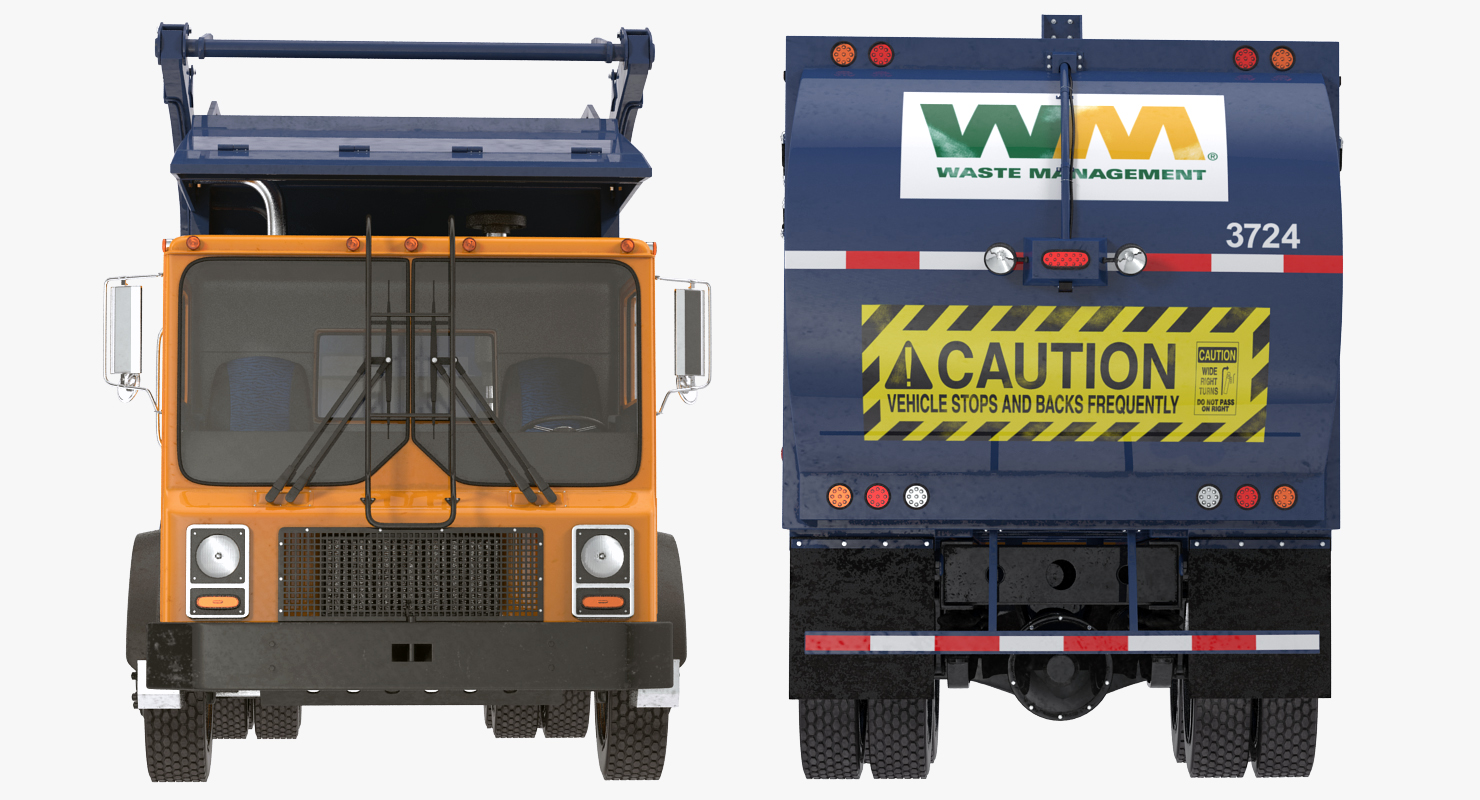 3D model Mack Garbage Truck Rigged