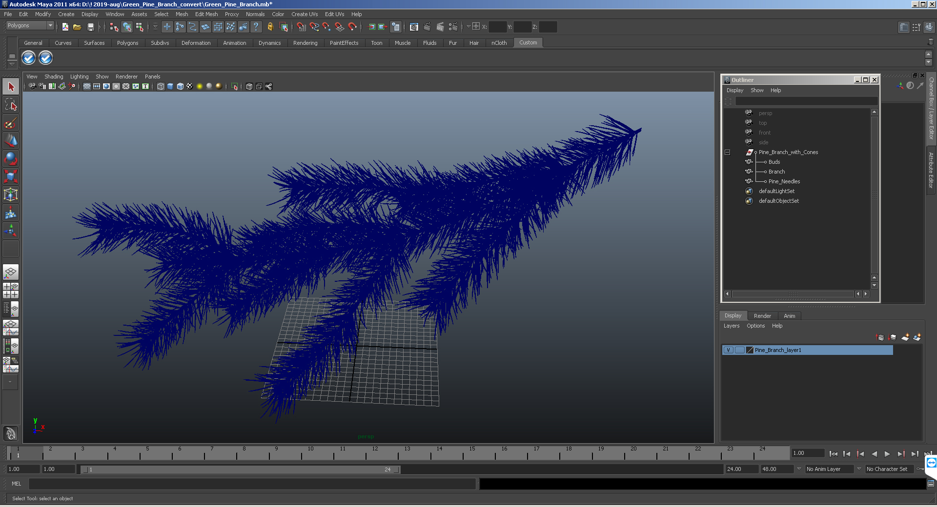 Green Pine Branch 3D