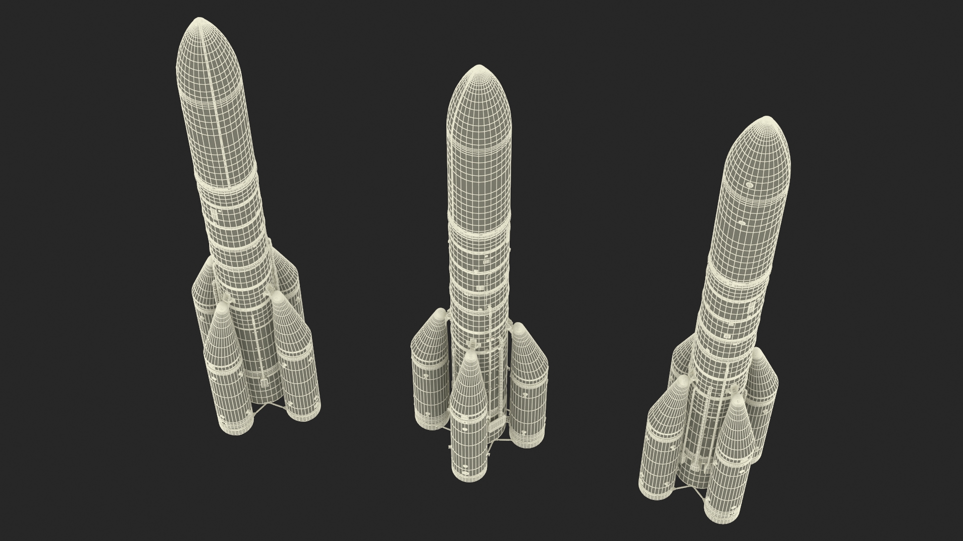 Space Rocket Launch Vehicle 3D