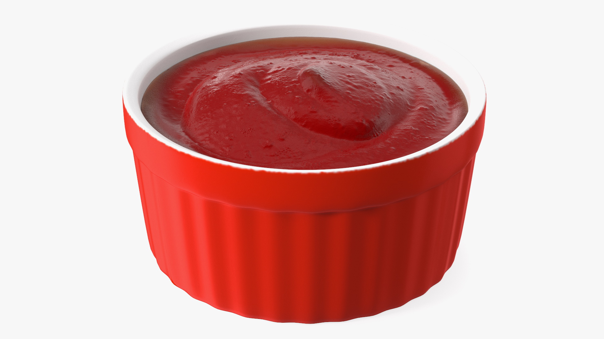 Tomato Ketchup In Red Gravy Boat 3D