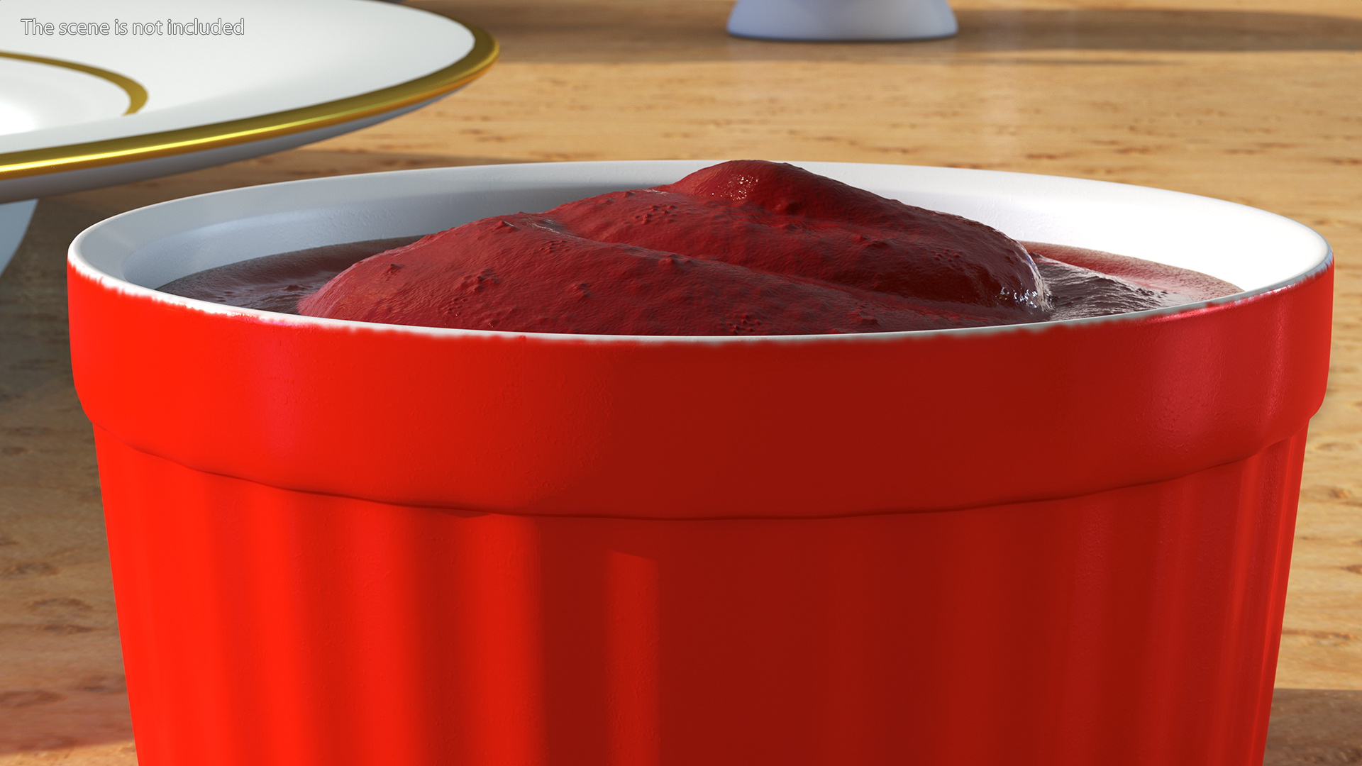 Tomato Ketchup In Red Gravy Boat 3D