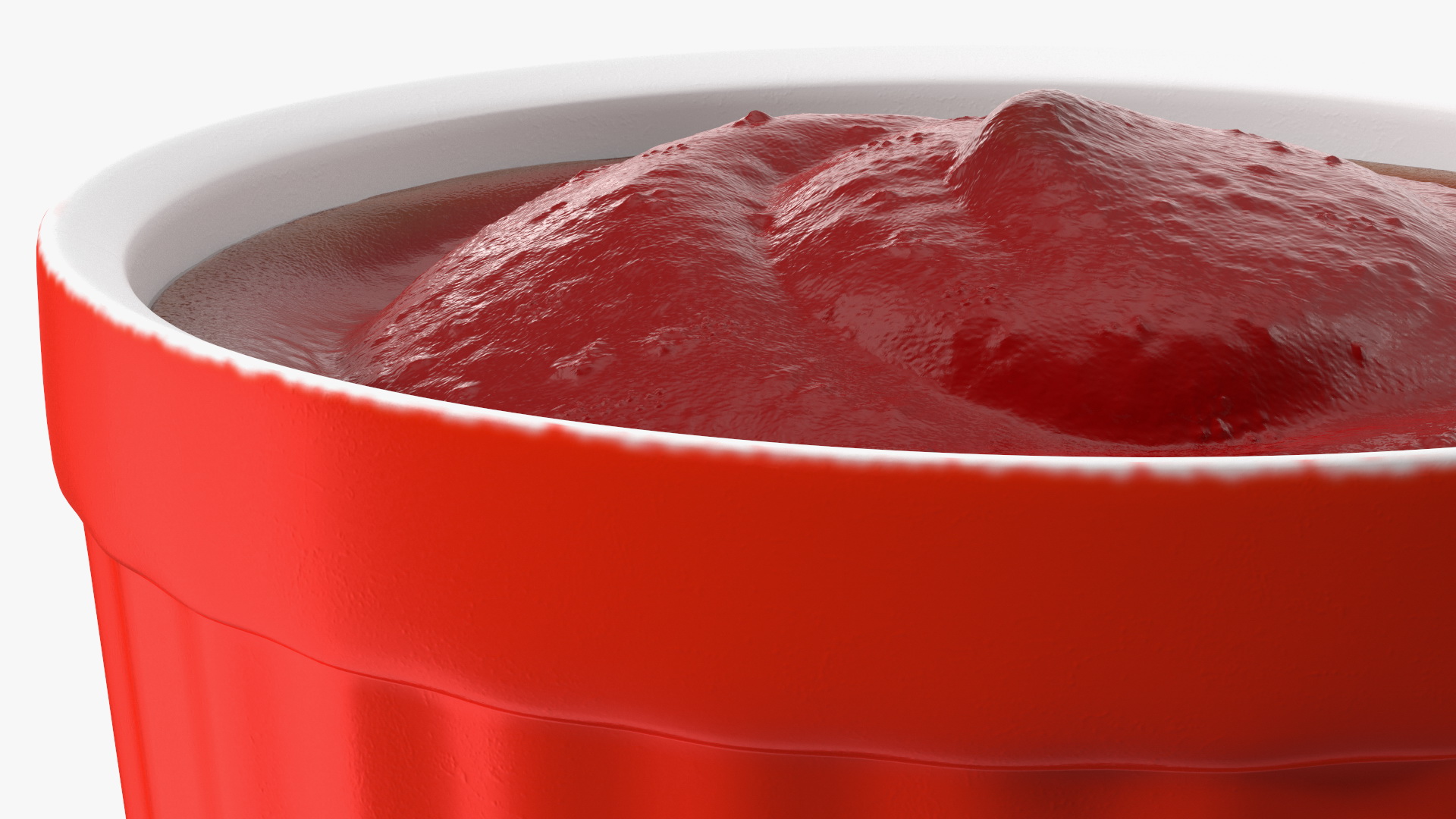 Tomato Ketchup In Red Gravy Boat 3D