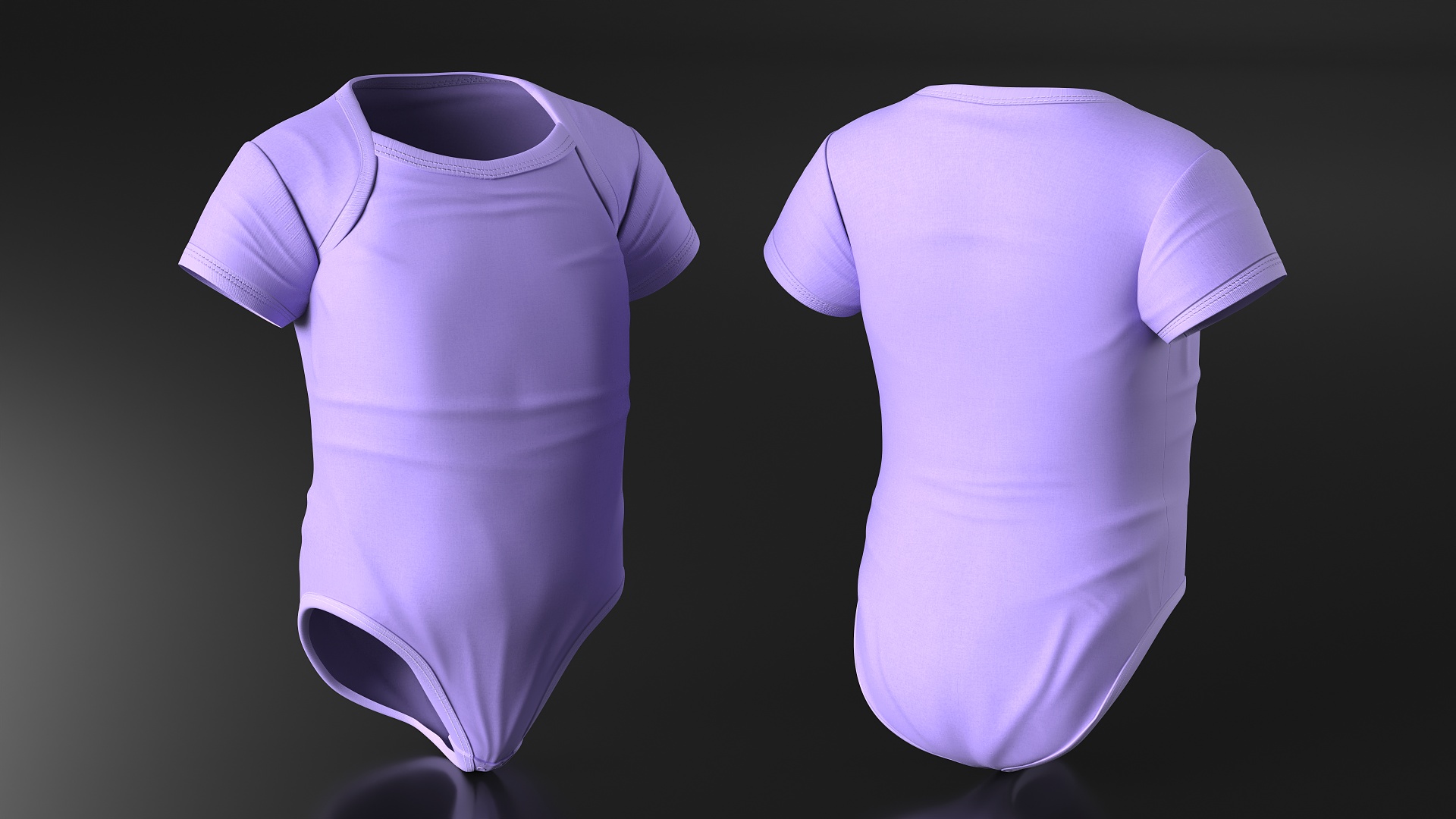 Simple Bodysuit for Toddler 3D