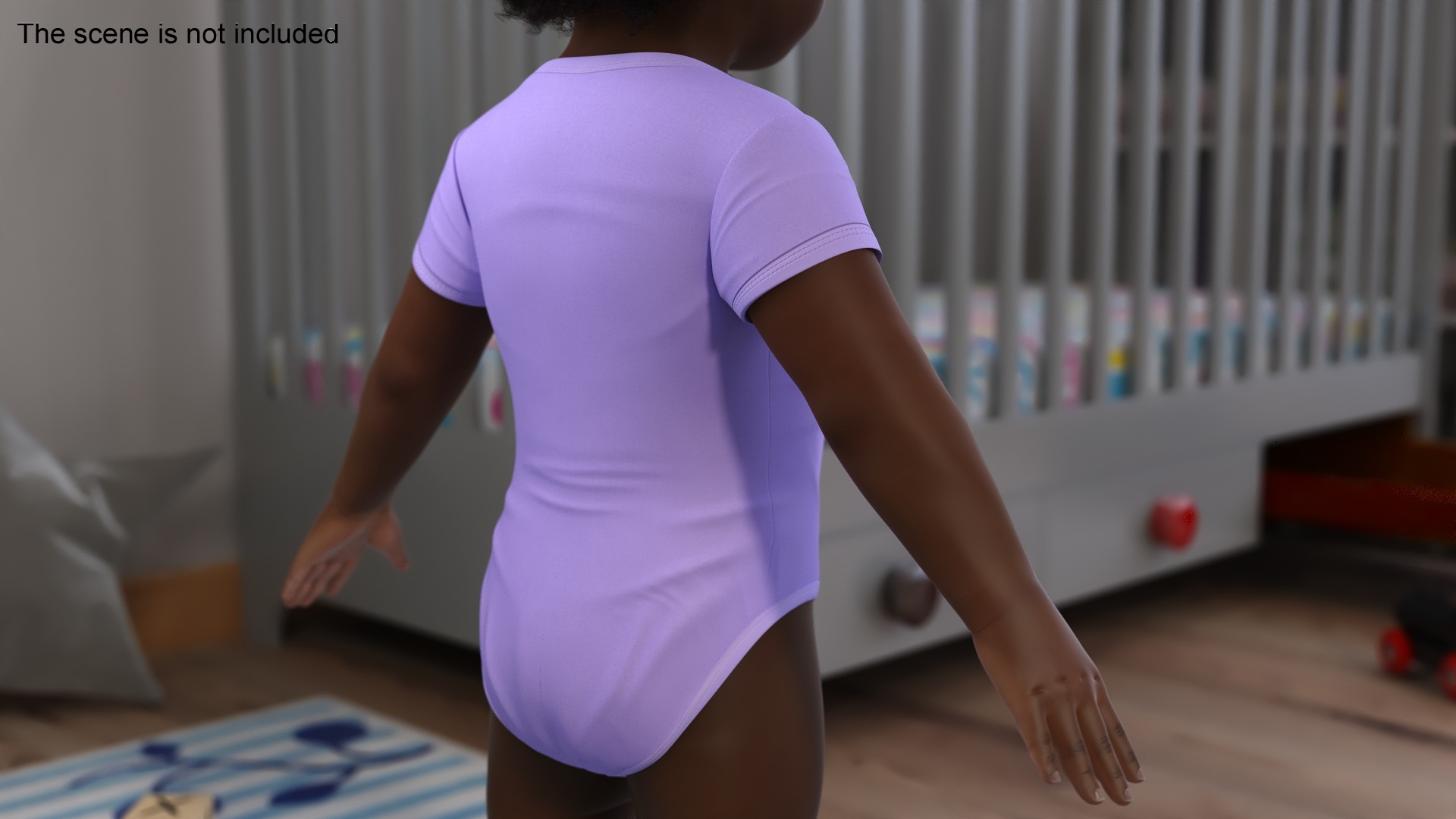 Simple Bodysuit for Toddler 3D