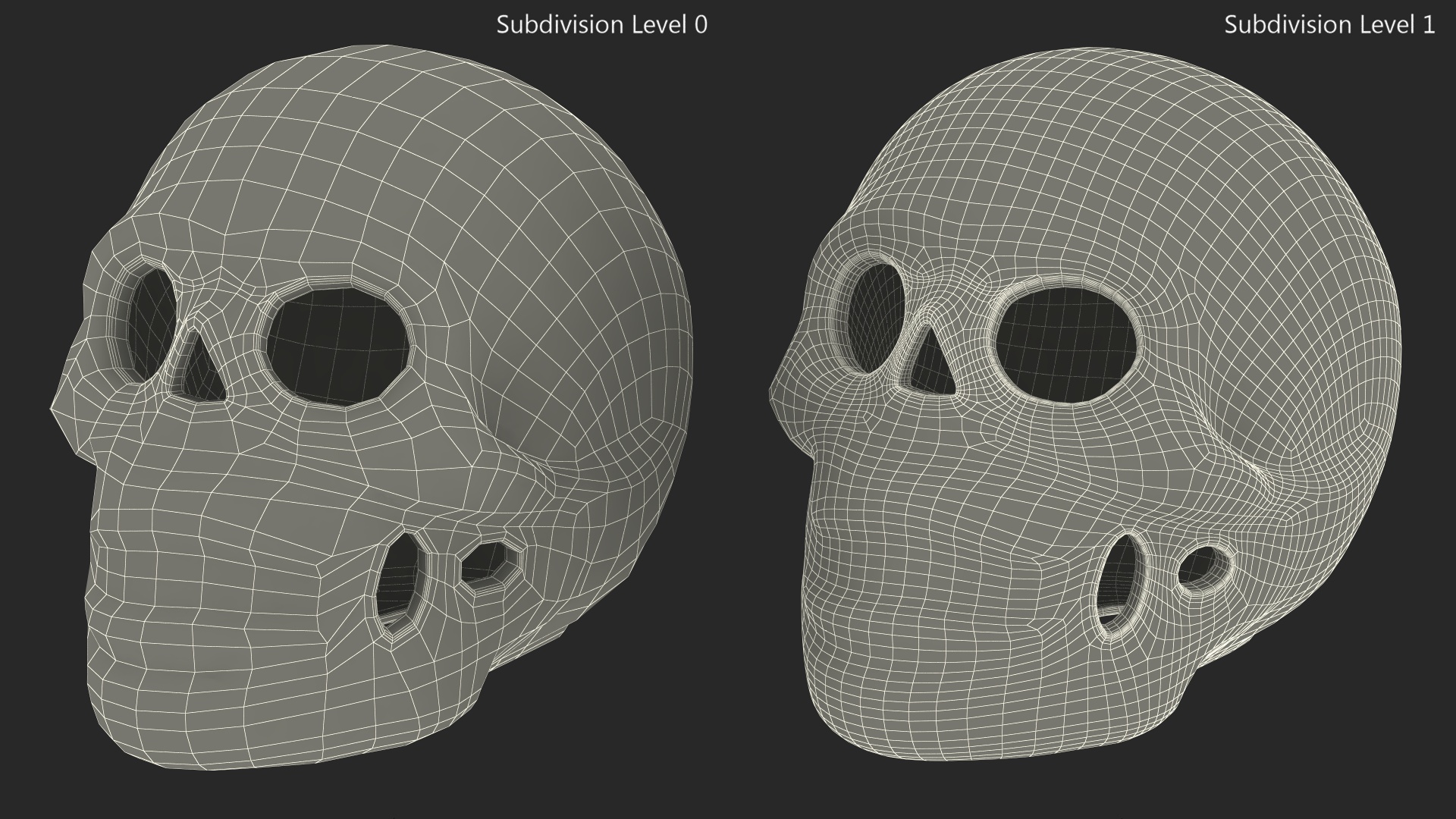 3D Calavera Cielo Alegre