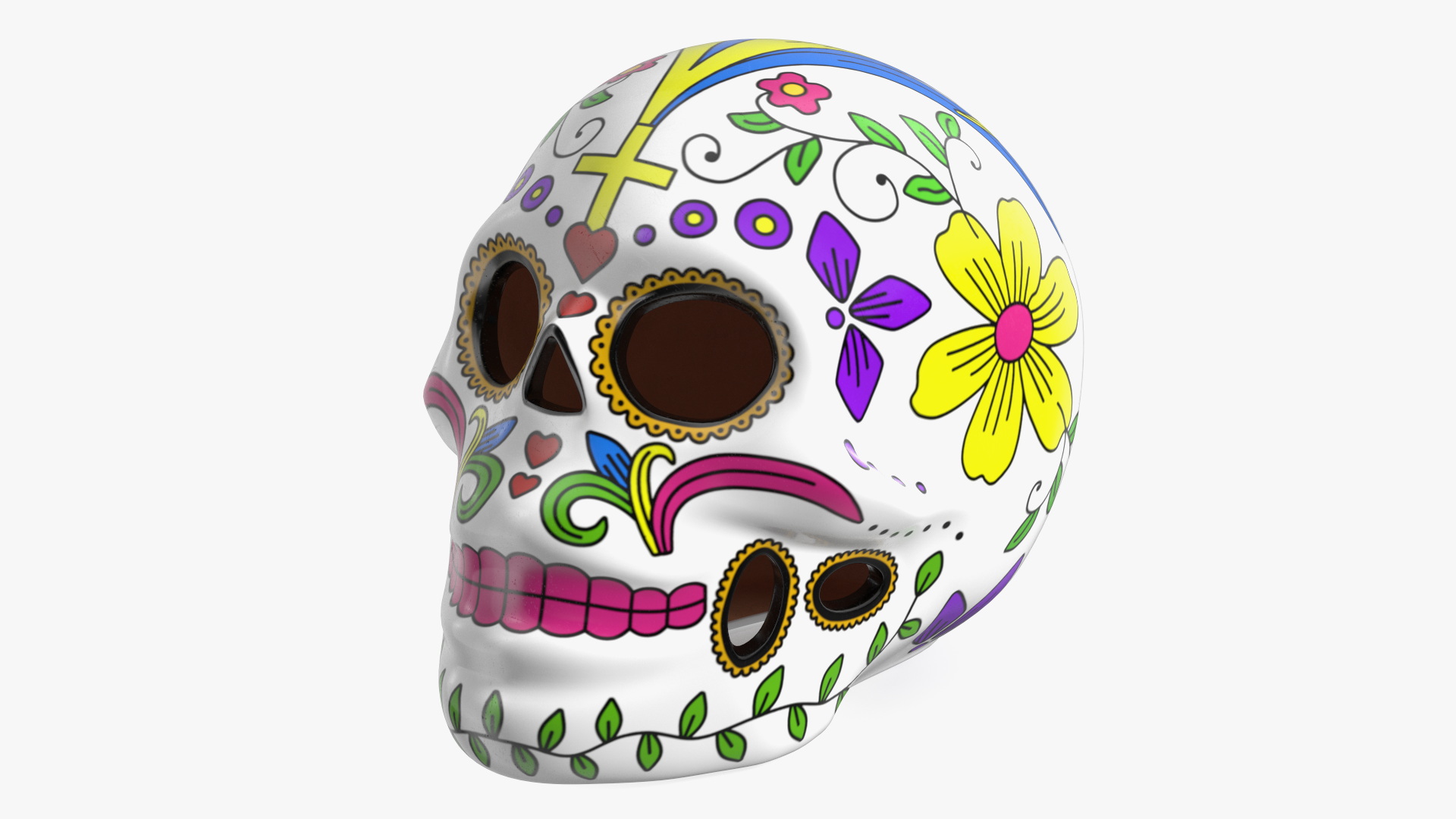 3D Calavera Cielo Alegre