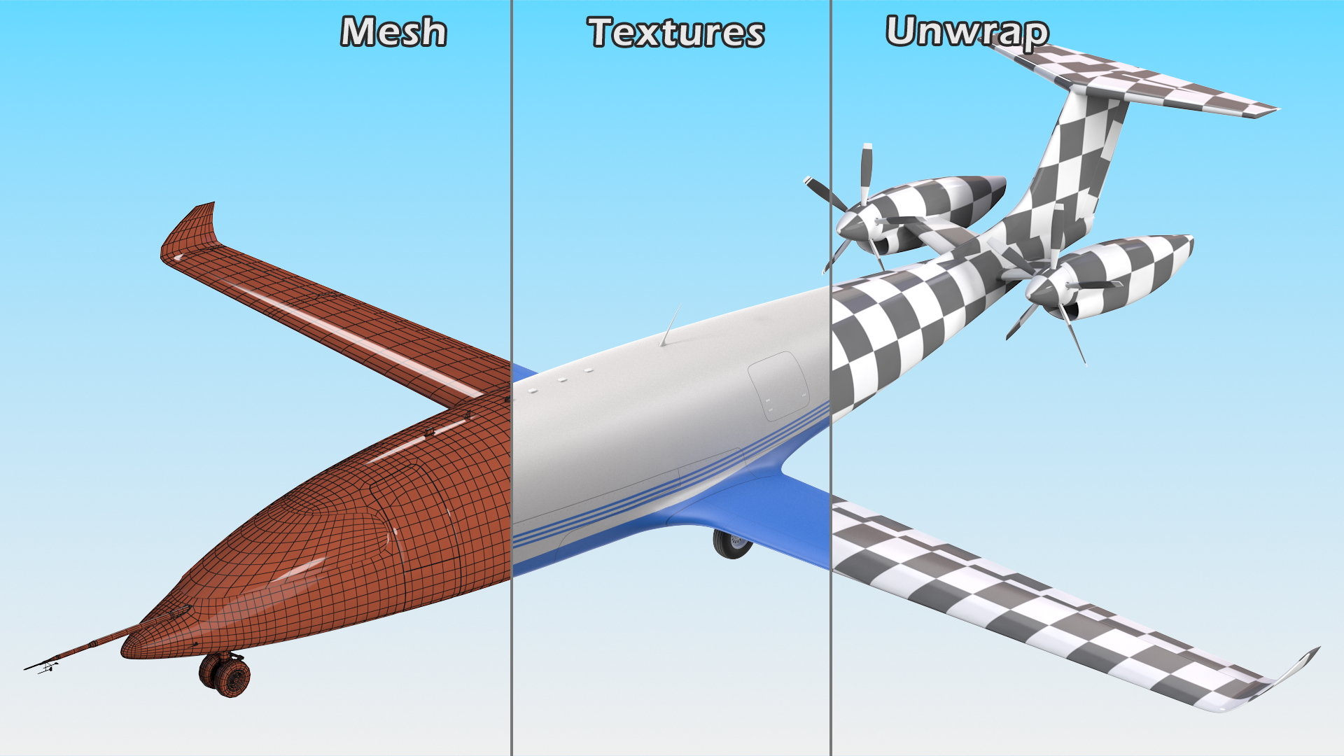 3D Electric Cargo Aircraft model