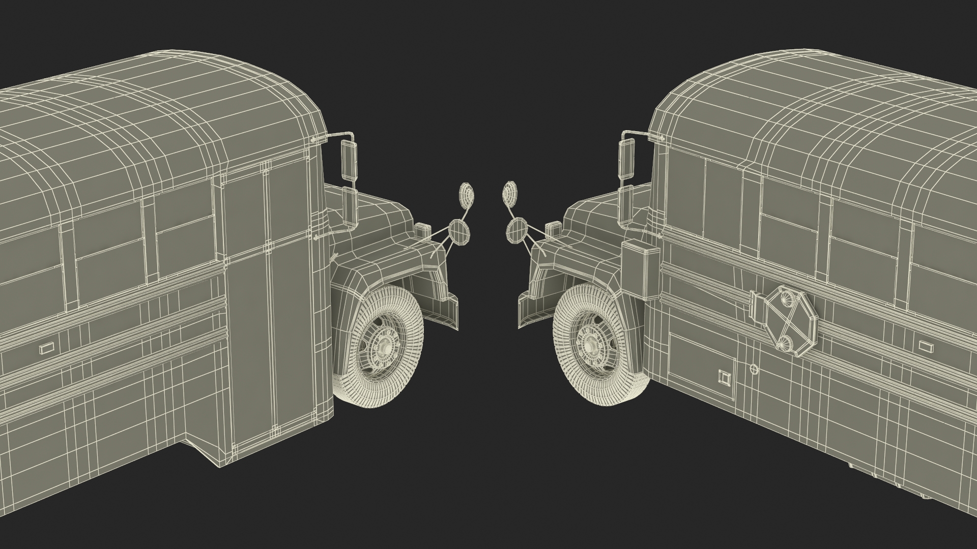 Old School Bus 3D model