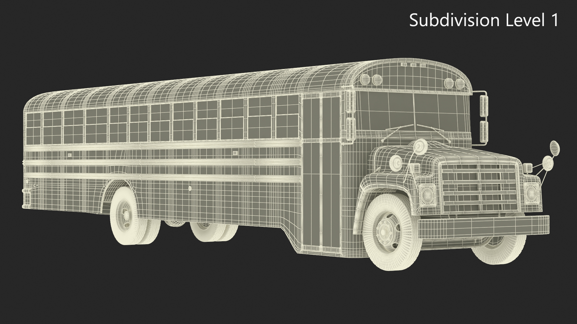 Old School Bus 3D model