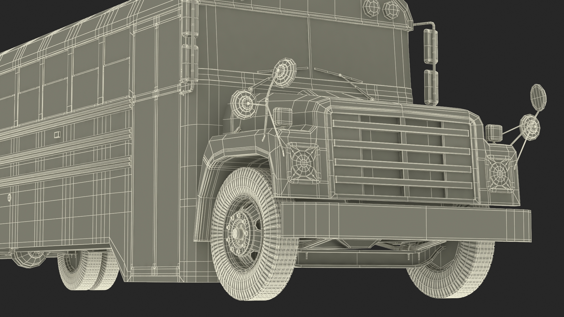 Old School Bus 3D model