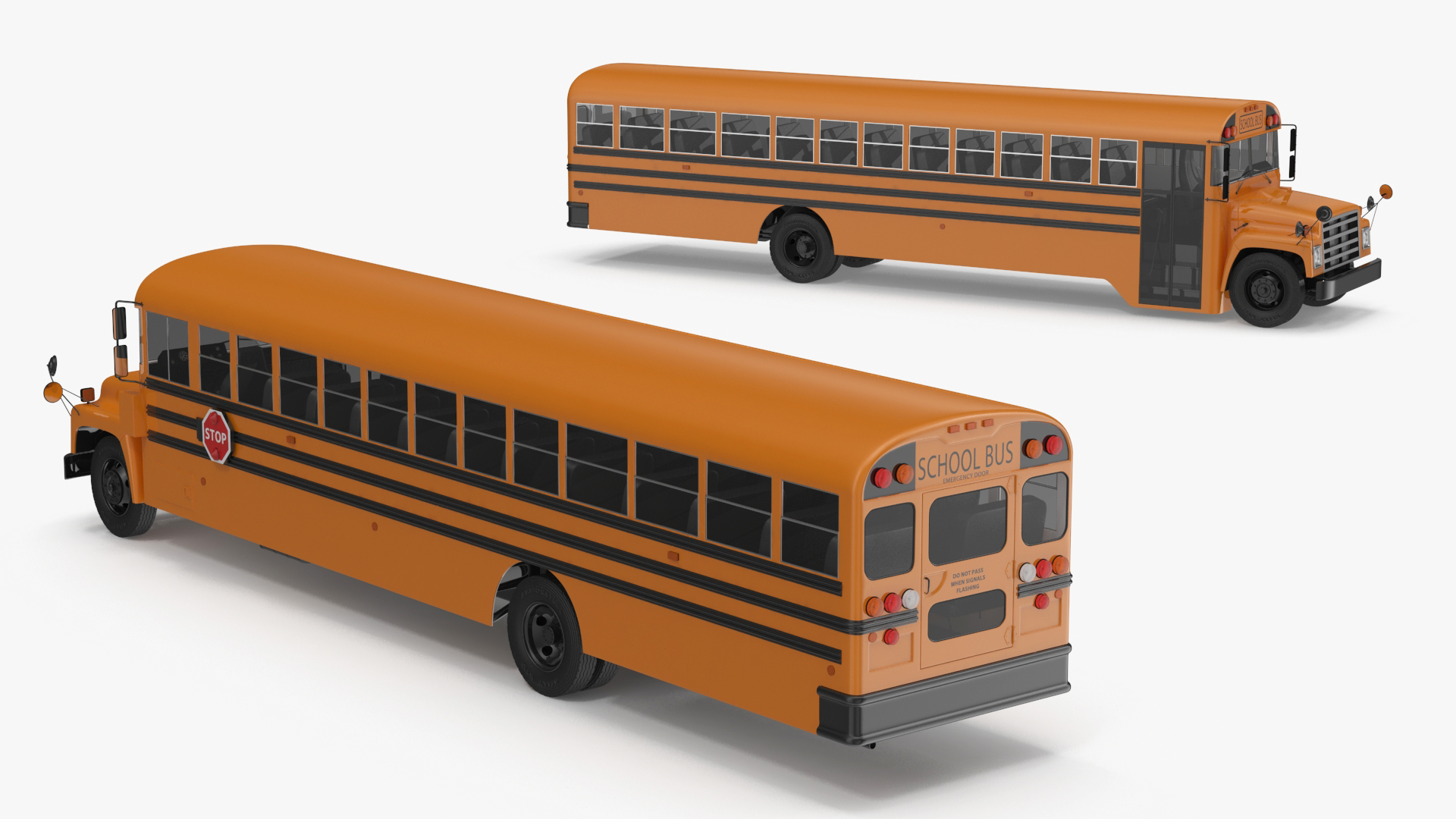 Old School Bus 3D model