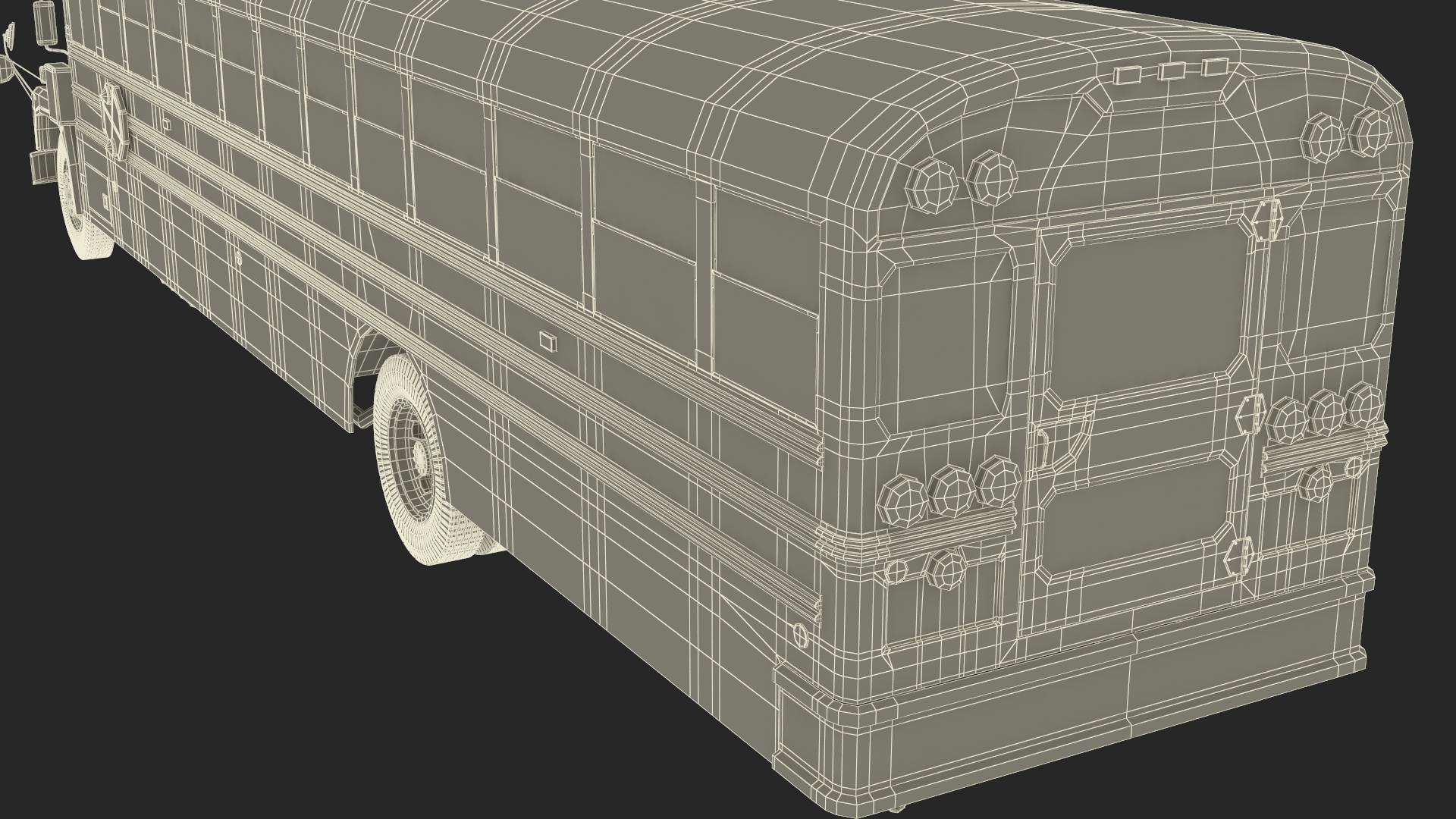 Old School Bus 3D model