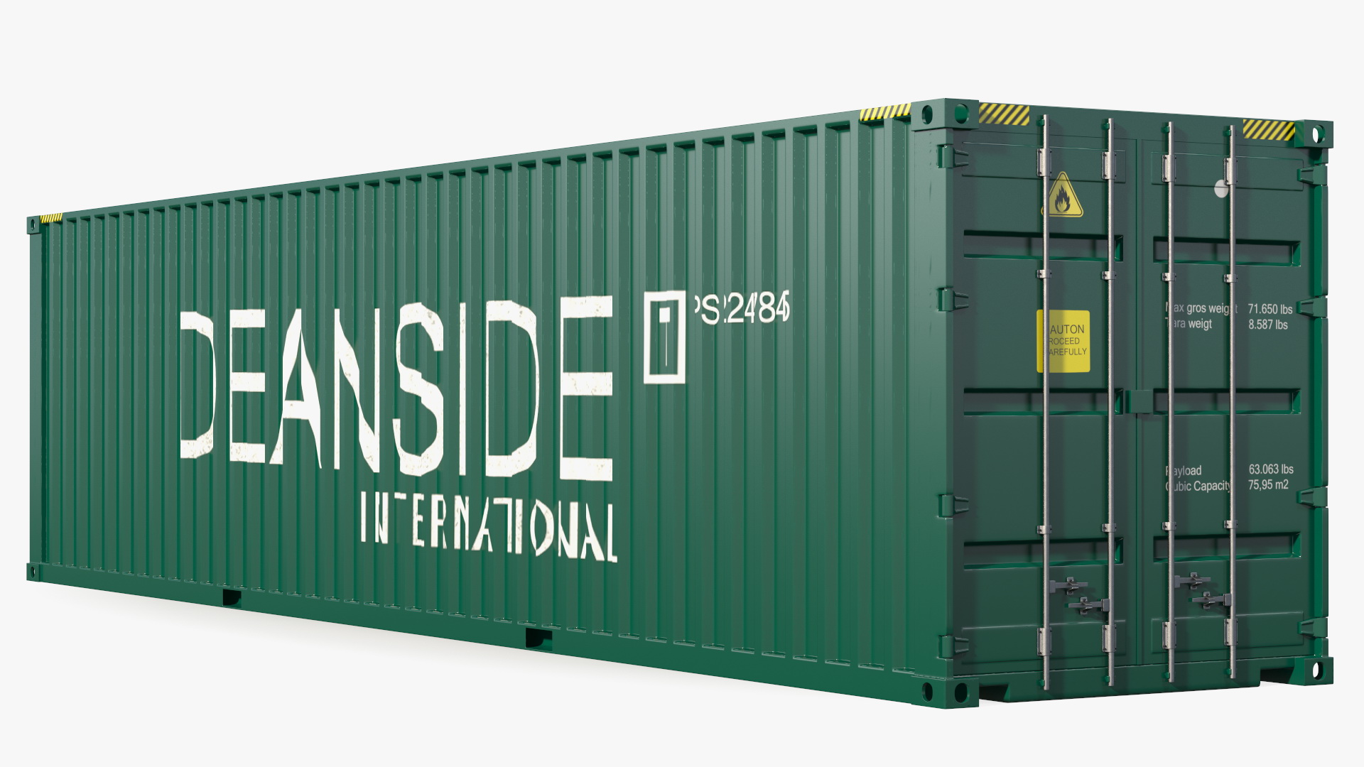 3D model 40ft Double Door Shipping Container