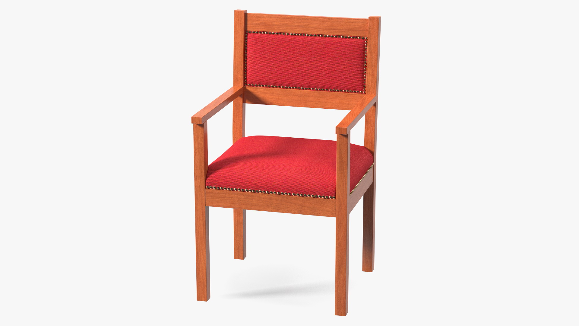 Church Wooden Armchair 3D