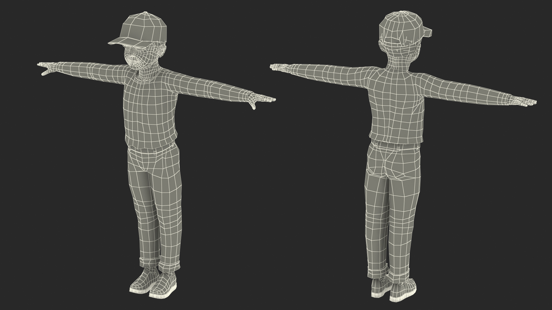 Child Boy Street Style Rigged 3D model