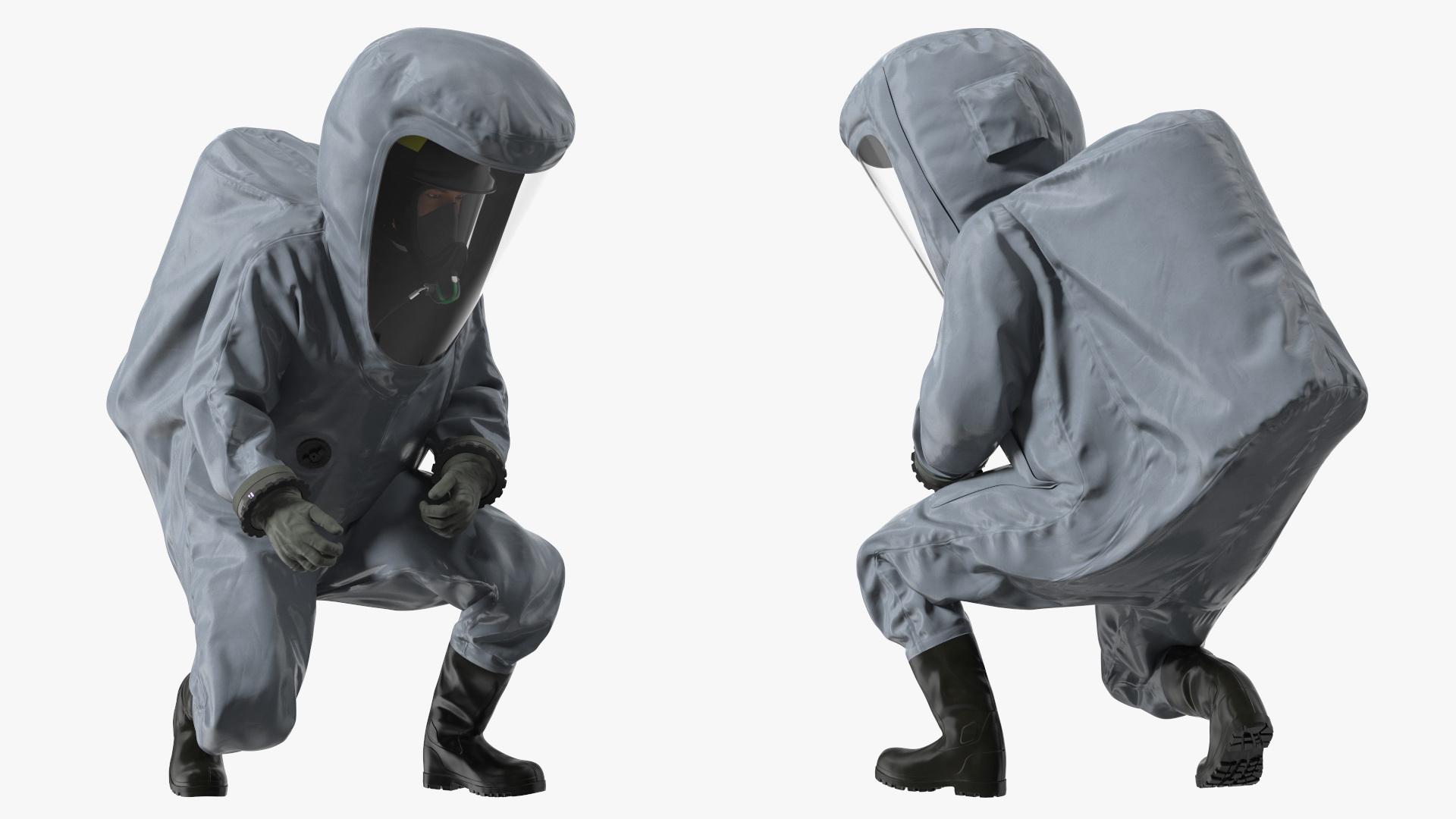 3D Fully Encapsulating Chemical Protection Suit Rigged