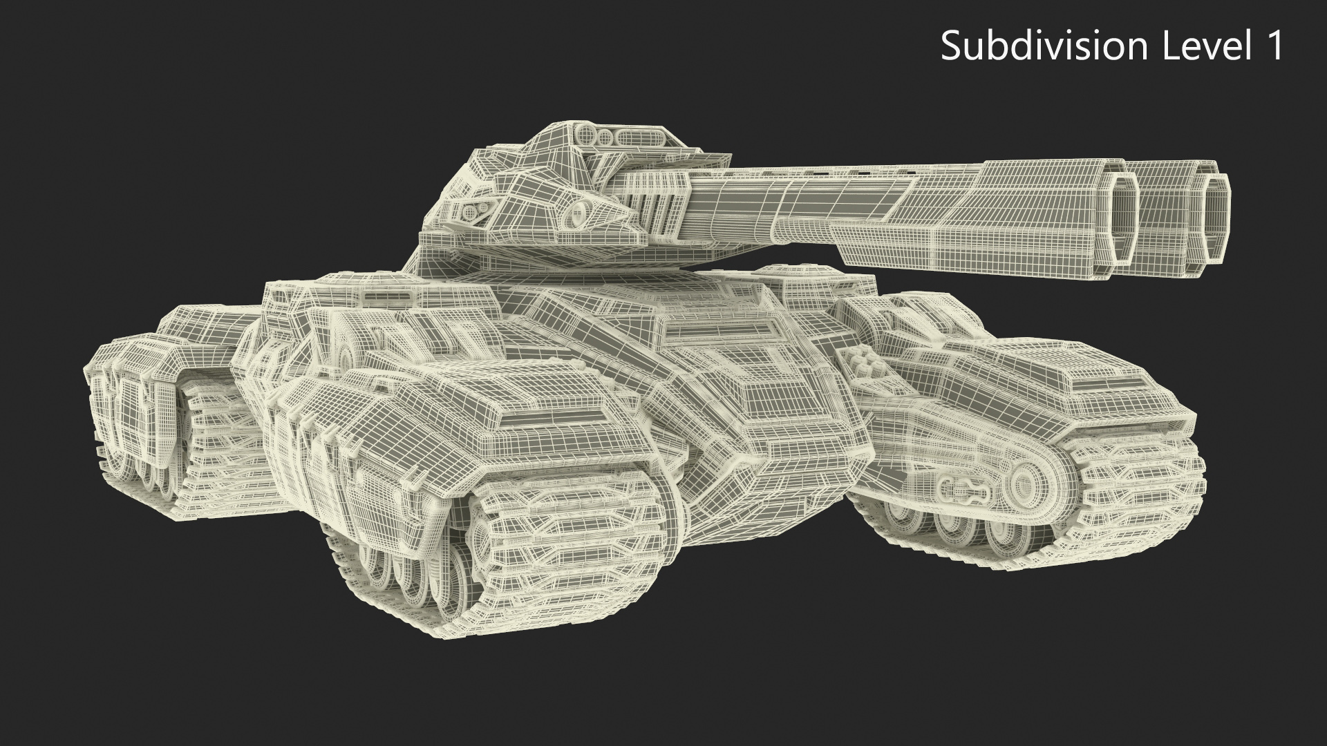 3D Futuristic Armored Tank Vehicle Rigged model