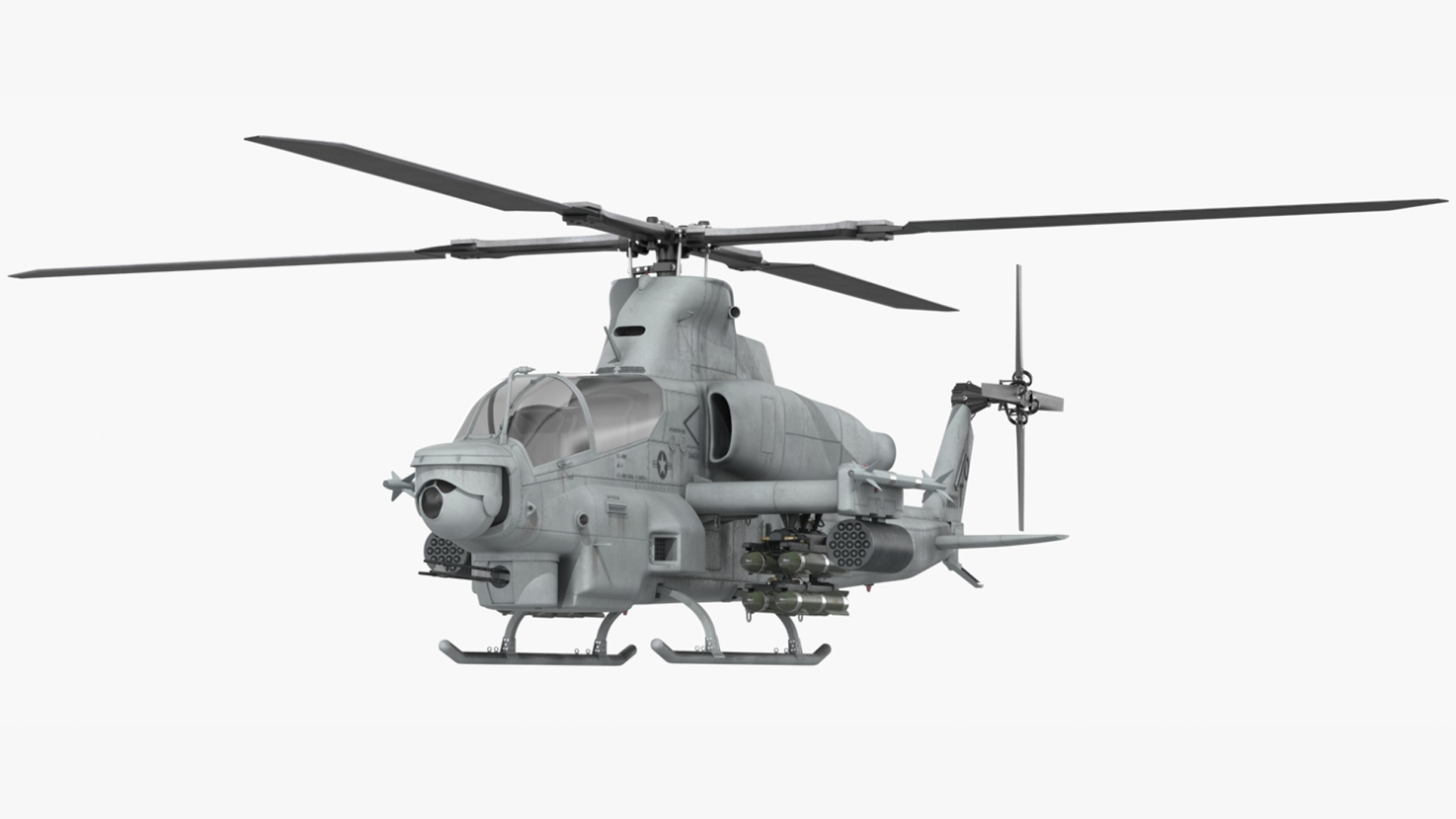 3D Bell AH-1Z Lethal Combat Helicopter Rigged for Cinema 4D