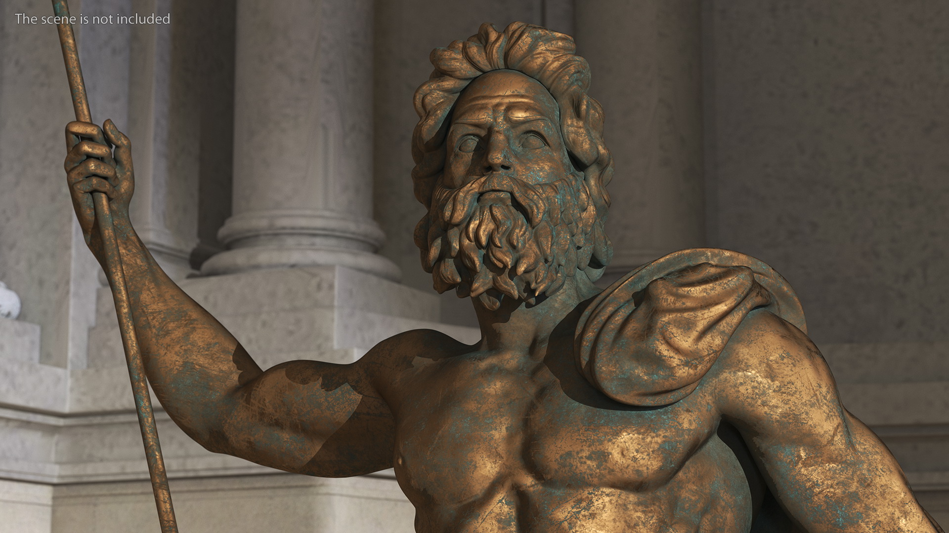 3D model Poseidon Head Bronze