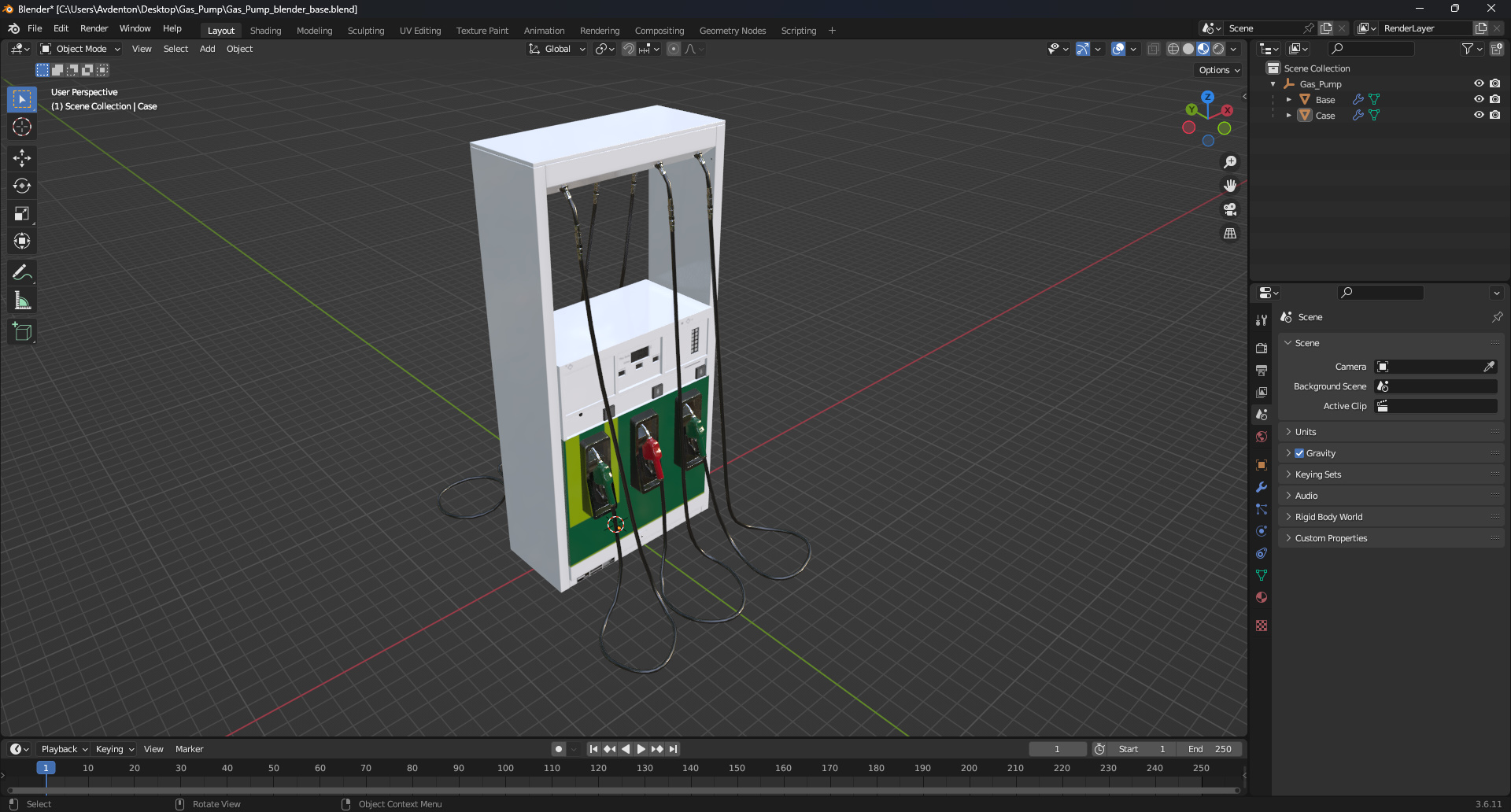 3D model Gas Pump