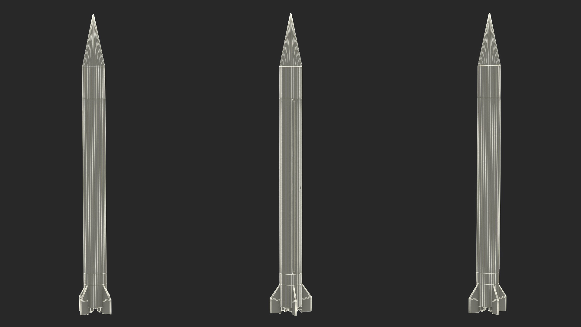 3D Pakistan Ballistic Missile Ghauri model