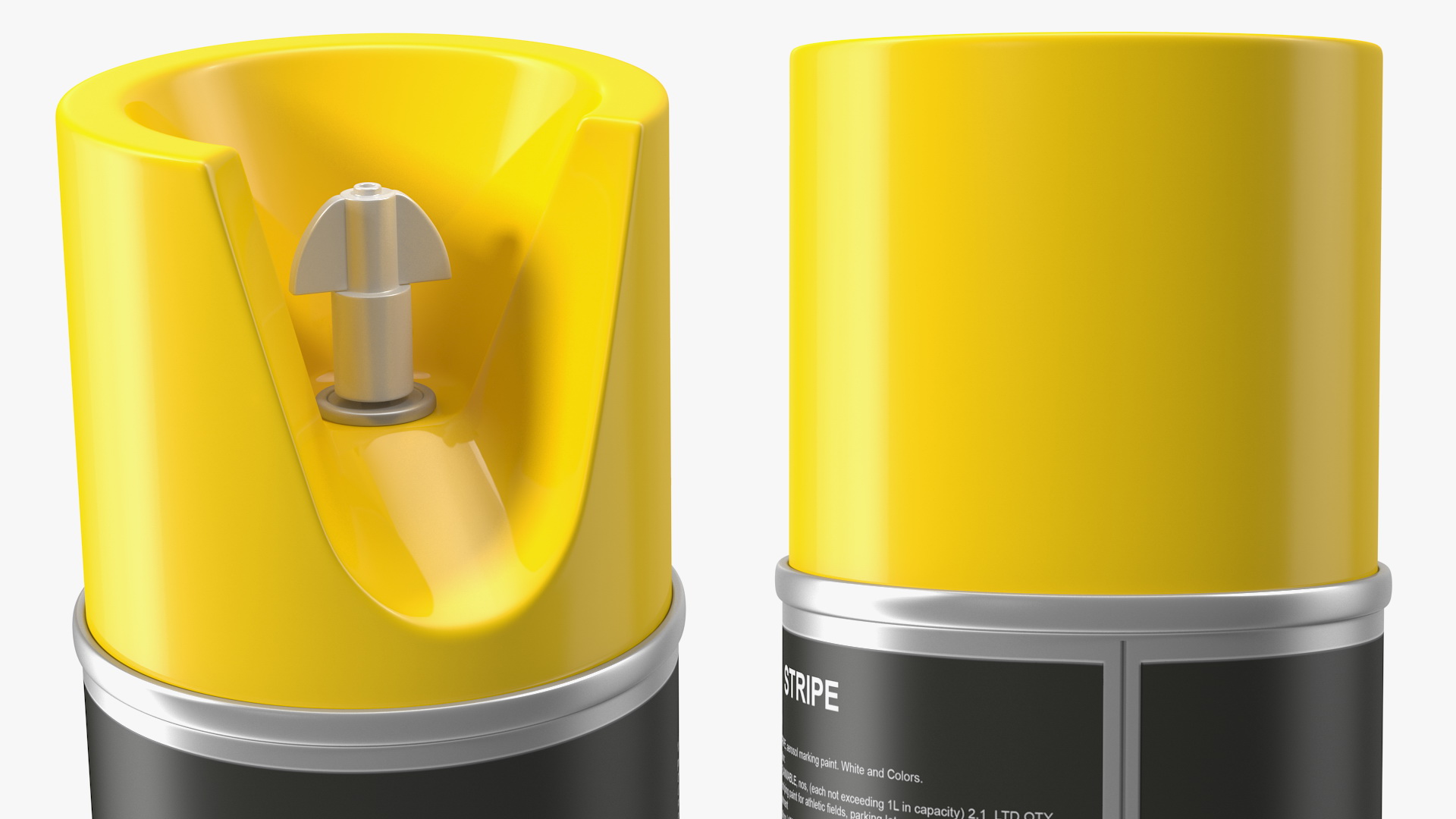 Aerosol Yellow Traffic Striping Paint 3D