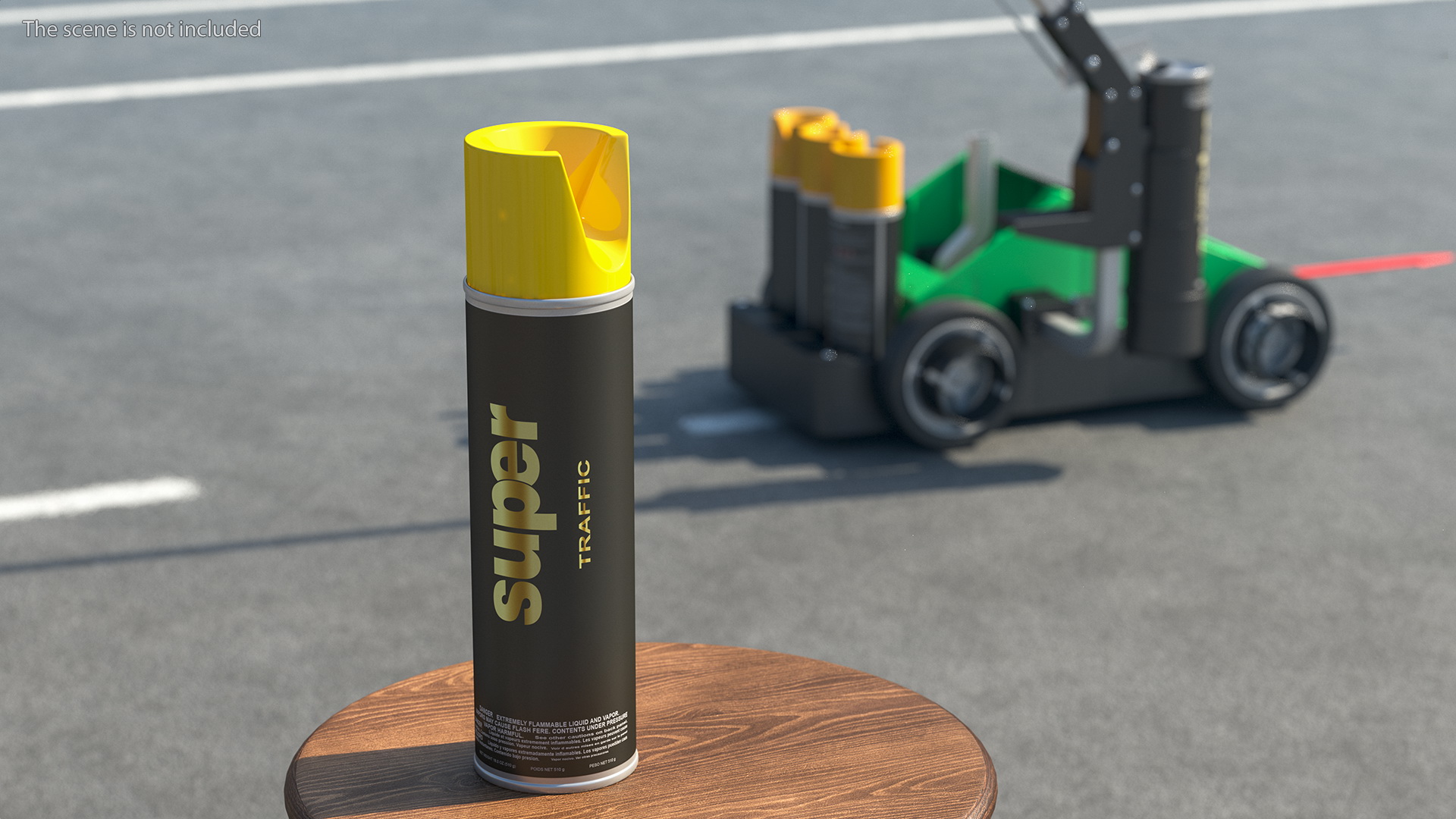 Aerosol Yellow Traffic Striping Paint 3D