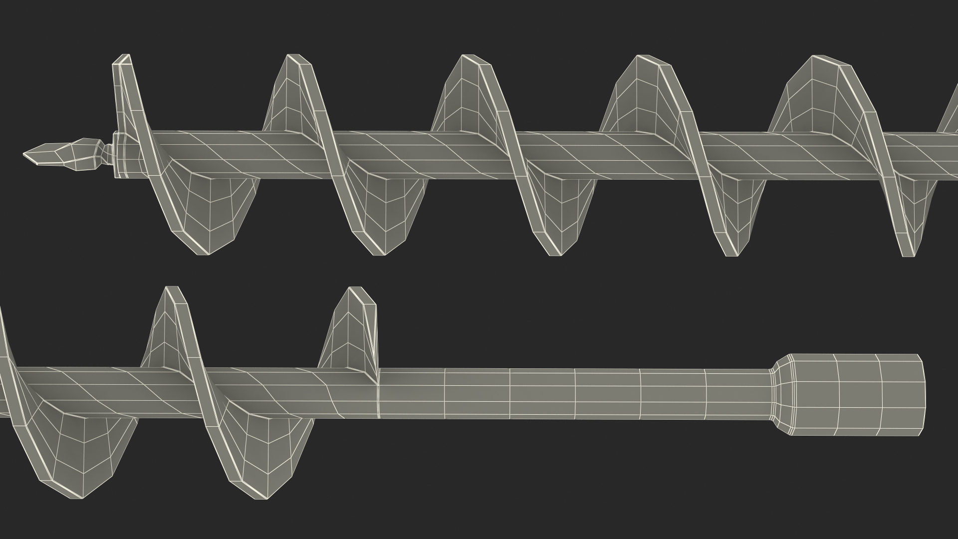 Old Earth Auger Bit 3D model