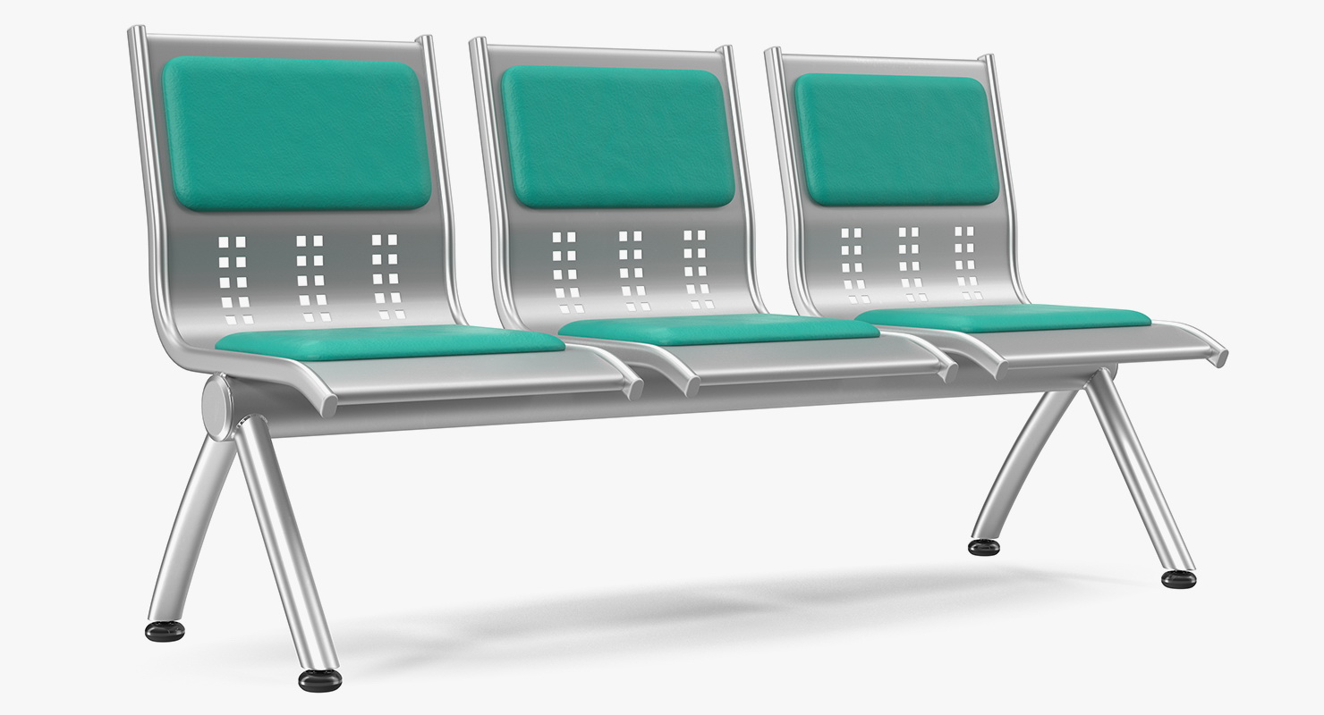 3D model Waiting Room Triple Seats