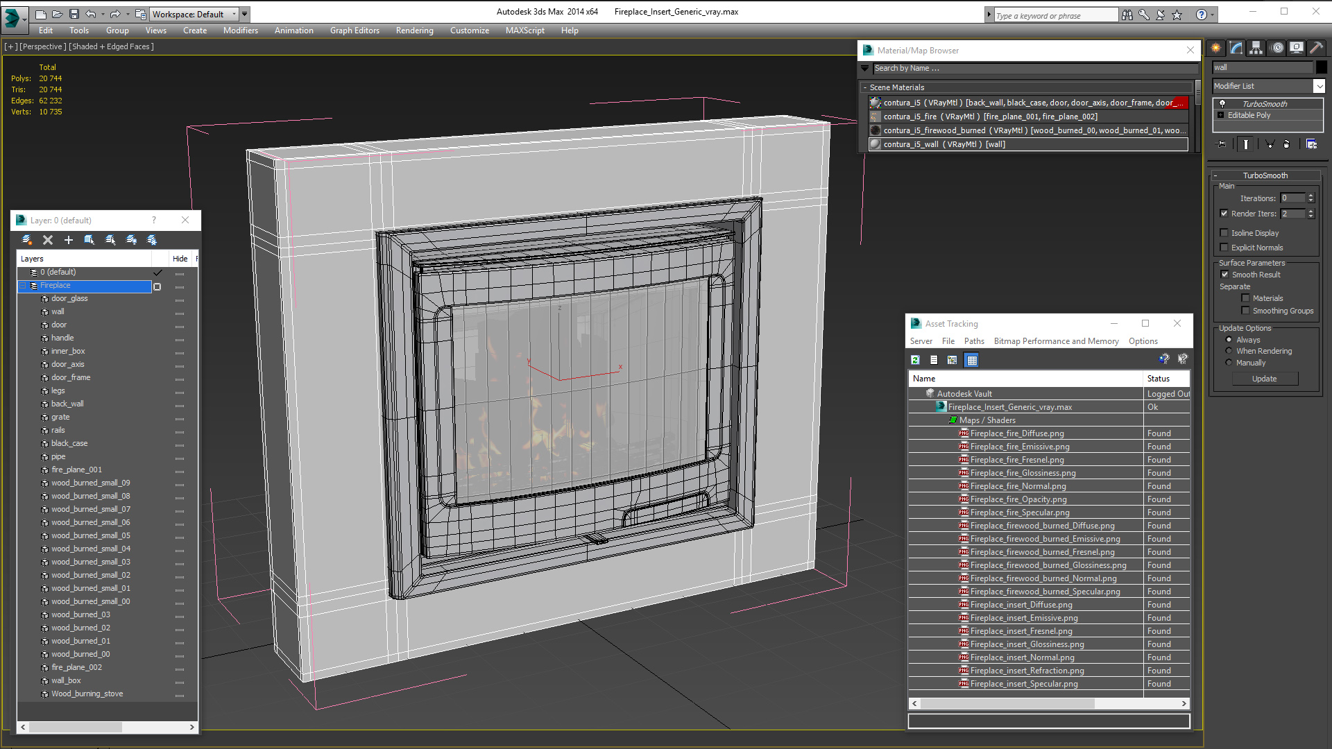 Fireplace Insert Generic 3D model