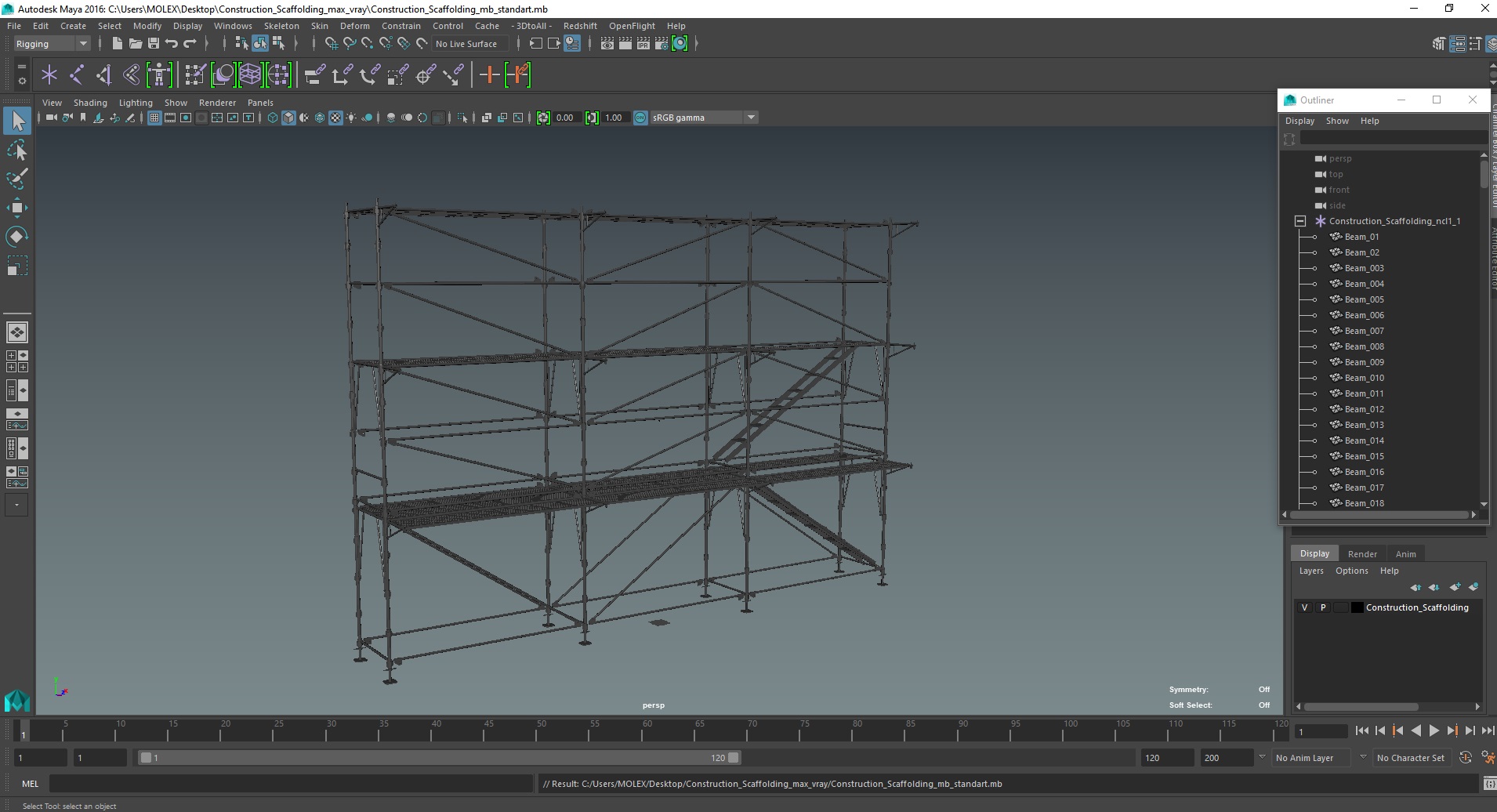 Construction Scaffolding 3D model