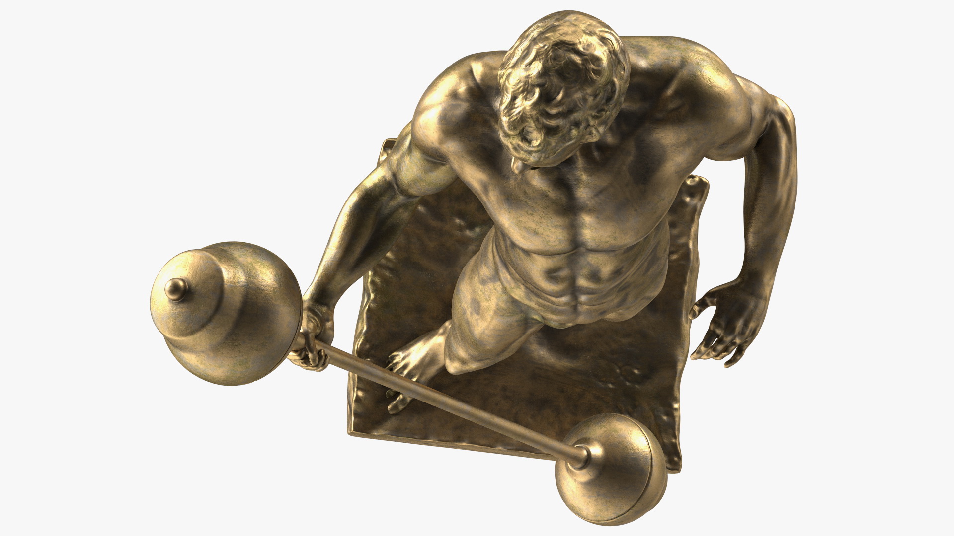 3D Sandow Statue Mr Olympia Bronze