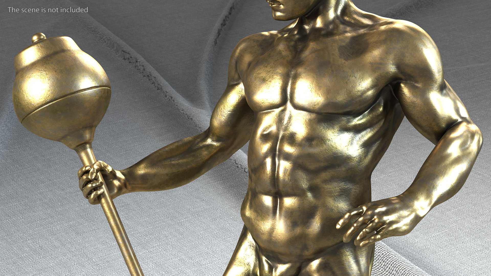 3D Sandow Statue Mr Olympia Bronze