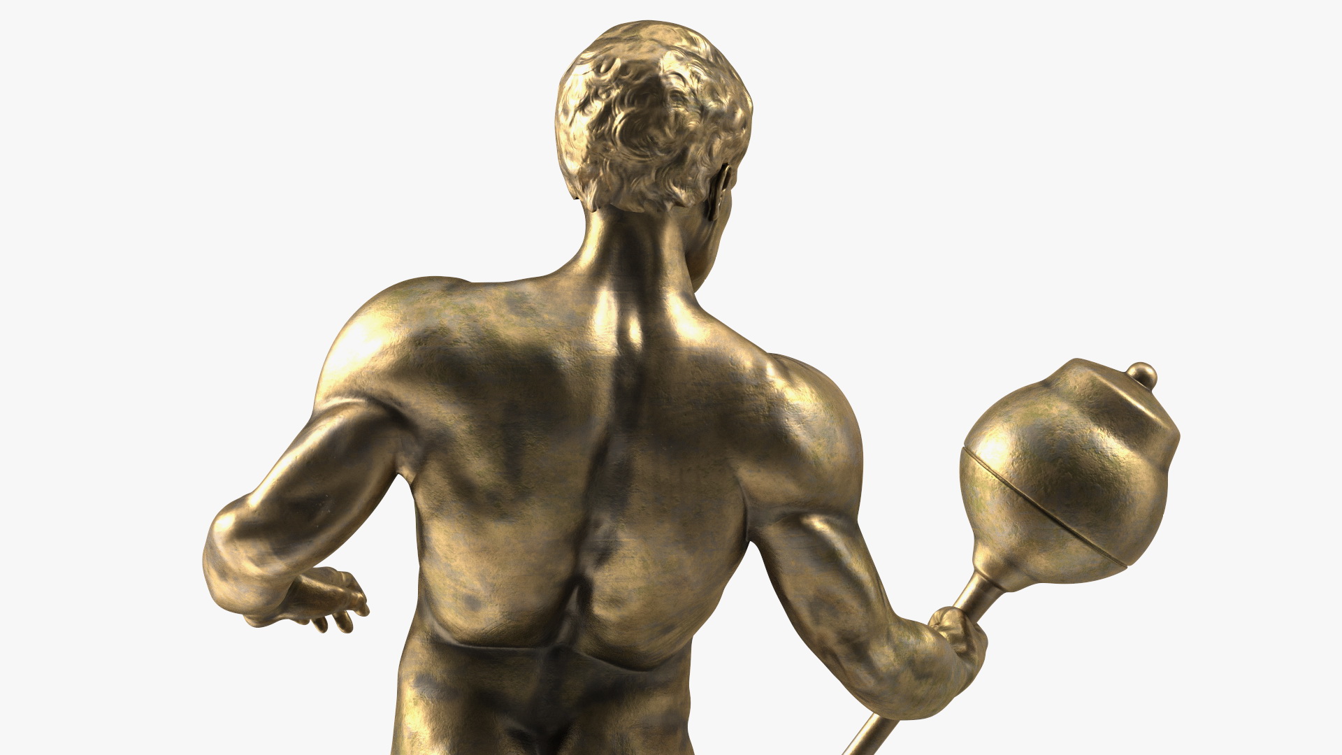 3D Sandow Statue Mr Olympia Bronze