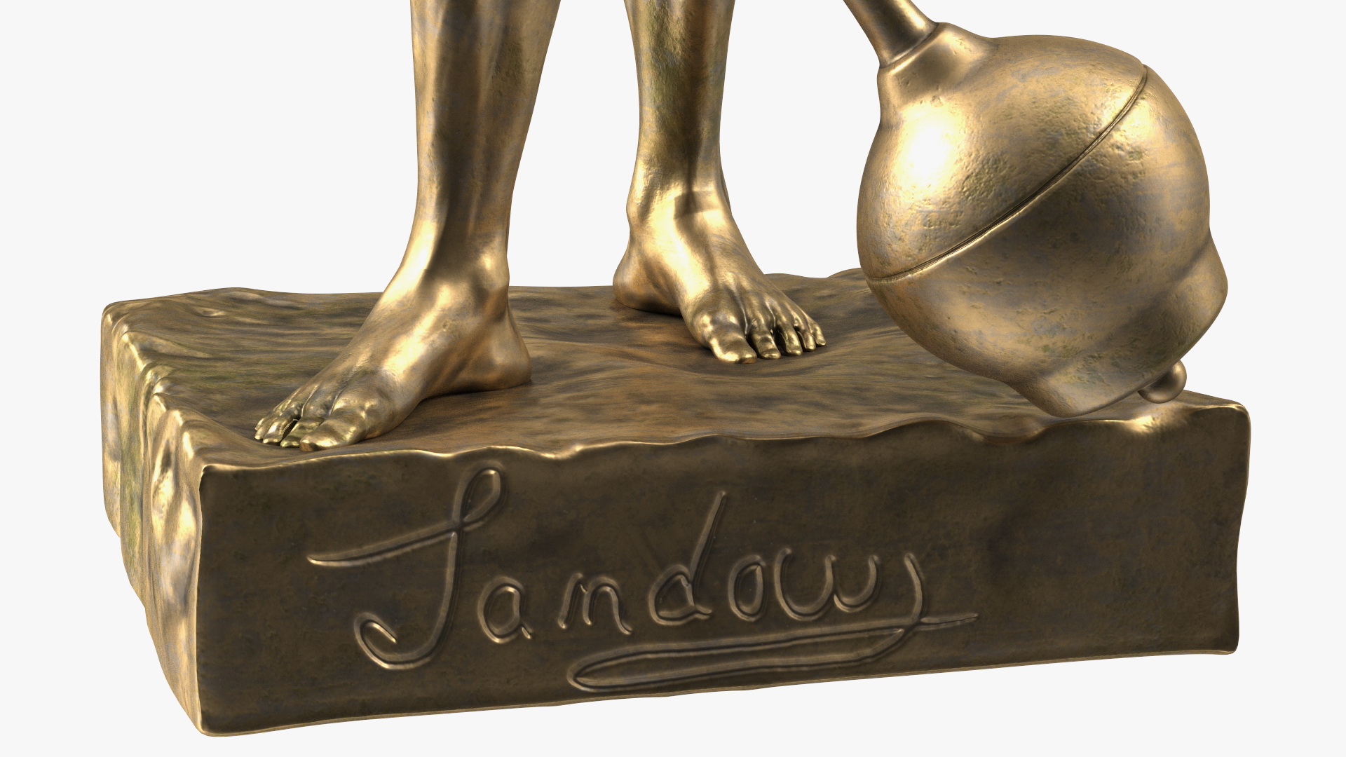 3D Sandow Statue Mr Olympia Bronze