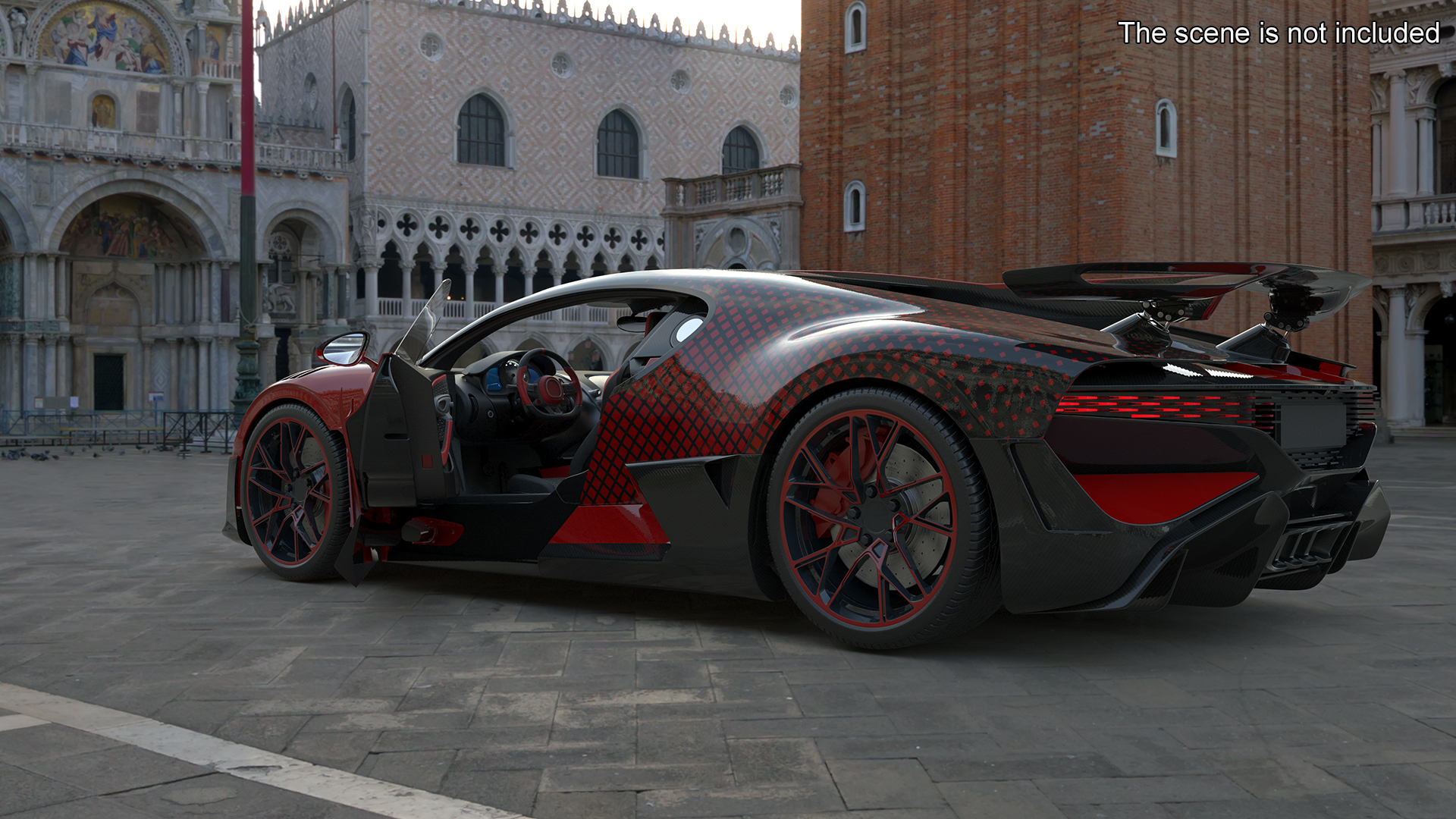 3D model Astron Hypercar Red Simplified