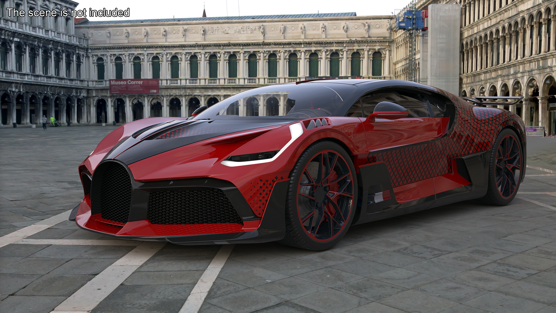 3D model Astron Hypercar Red Simplified