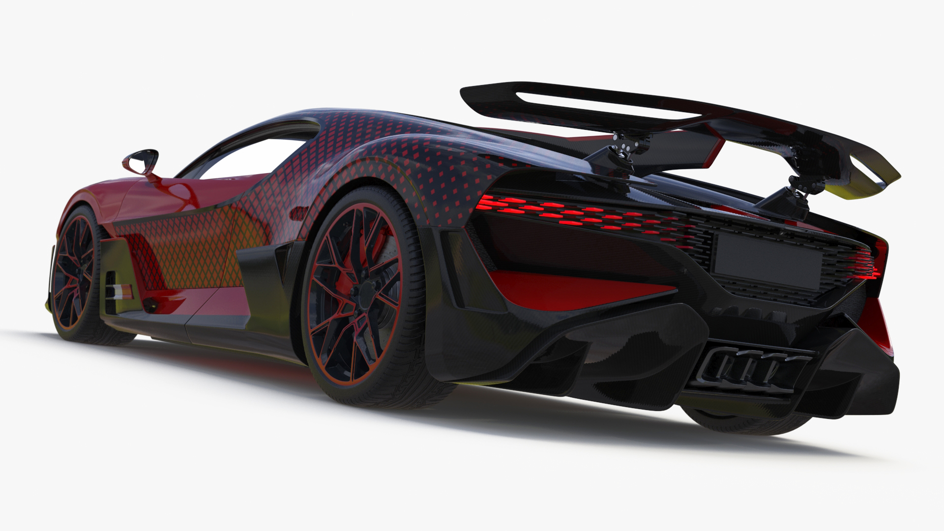 3D model Astron Hypercar Red Simplified