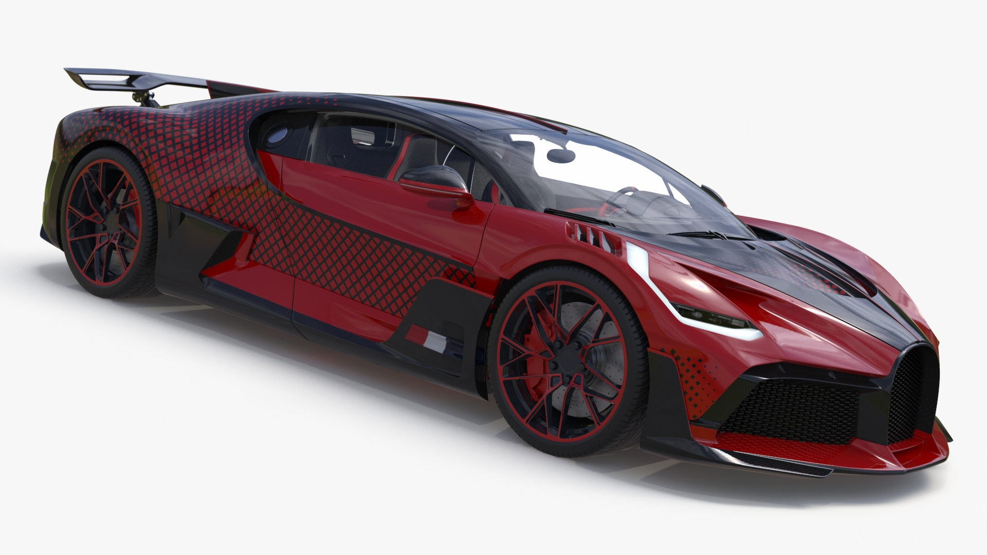 3D model Astron Hypercar Red Simplified