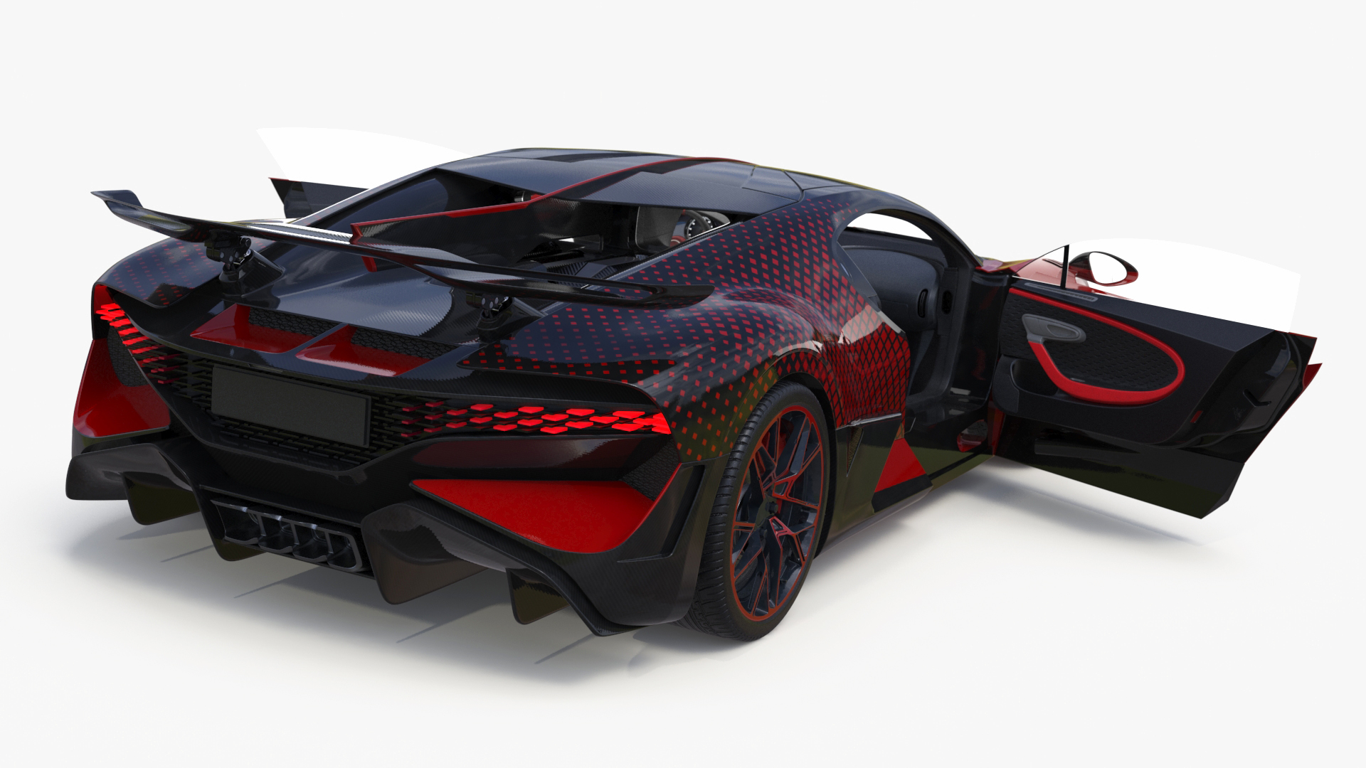 3D model Astron Hypercar Red Simplified