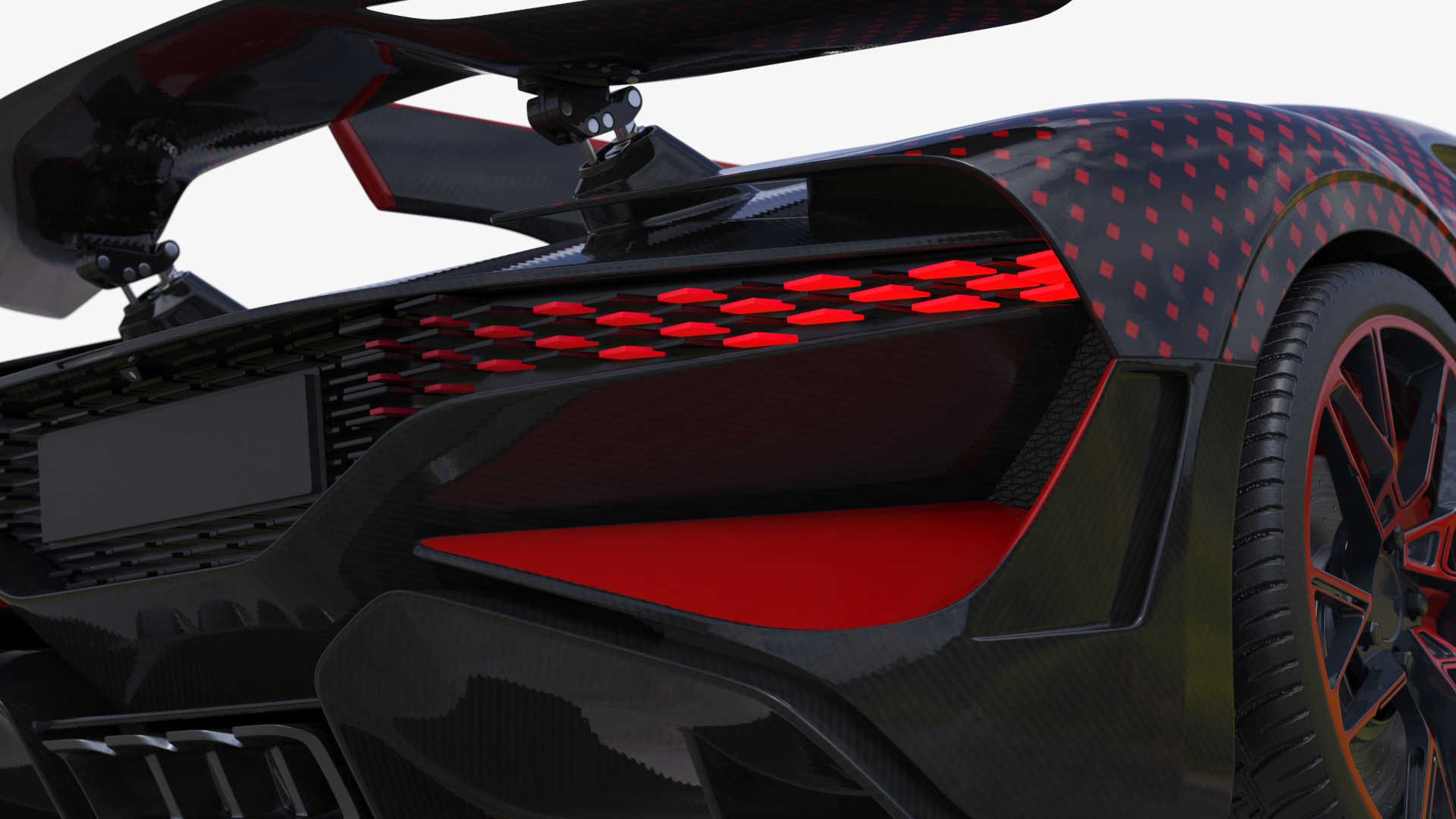 3D model Astron Hypercar Red Simplified