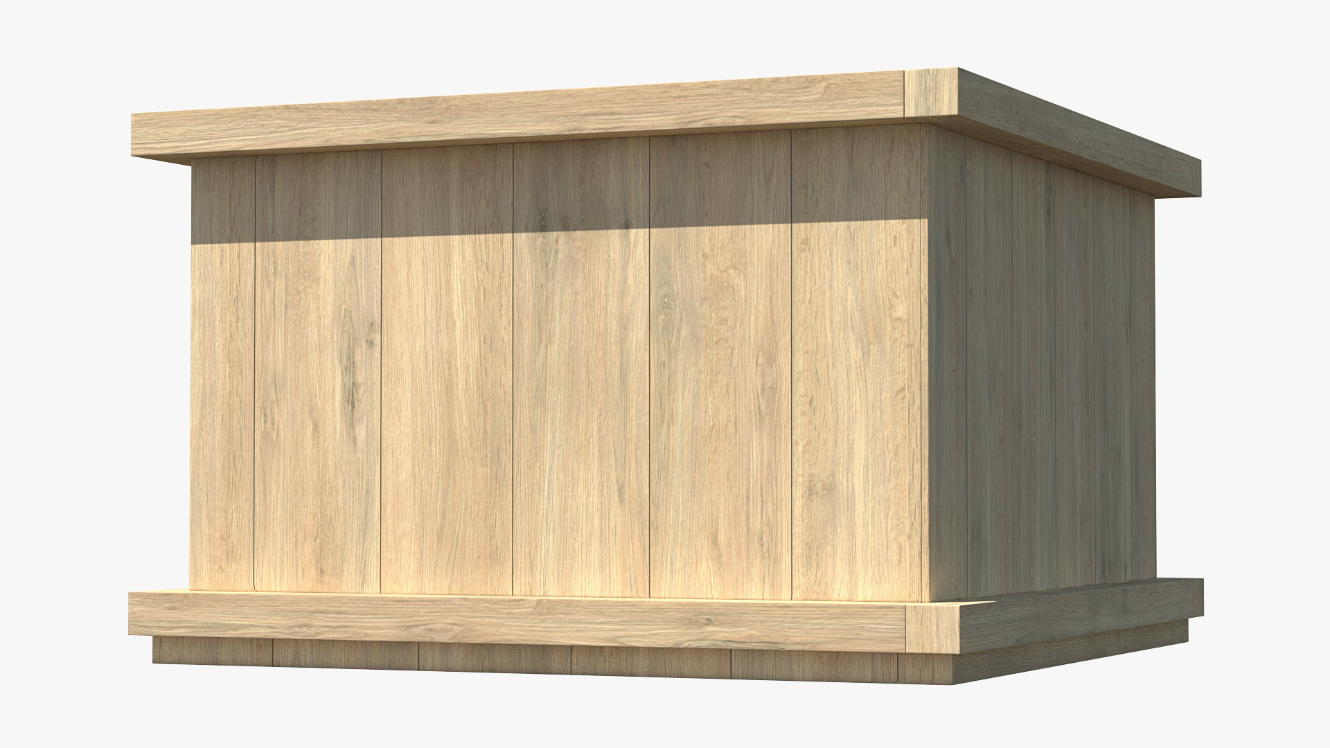 3D model Wooden Box with Soil