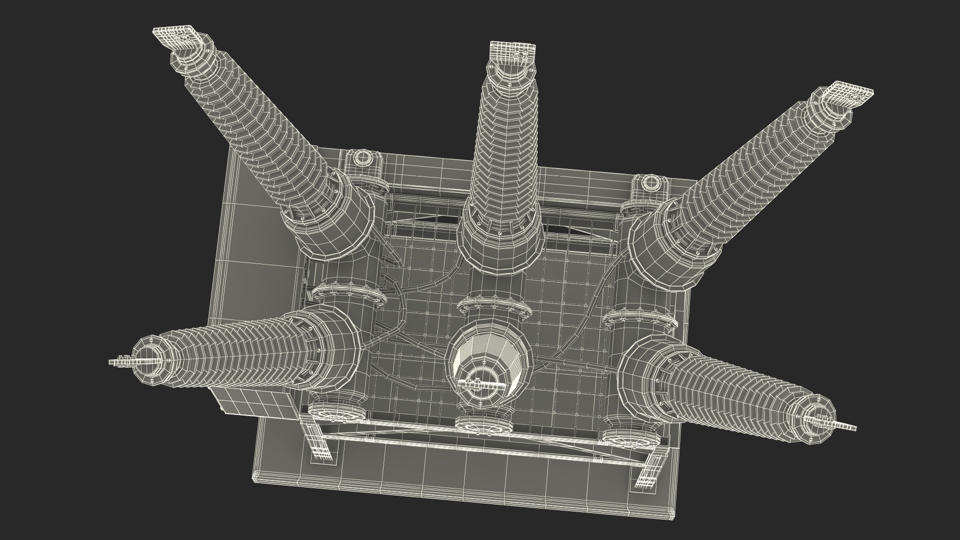 3D High Voltage Circuit Breaker model