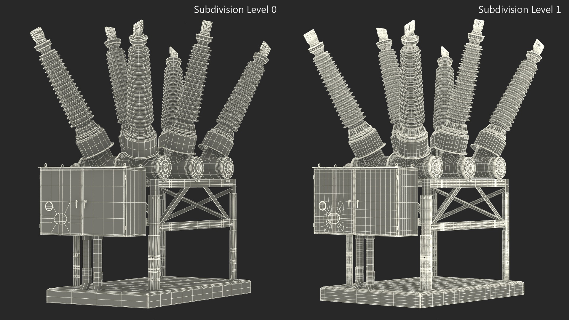 3D High Voltage Circuit Breaker model