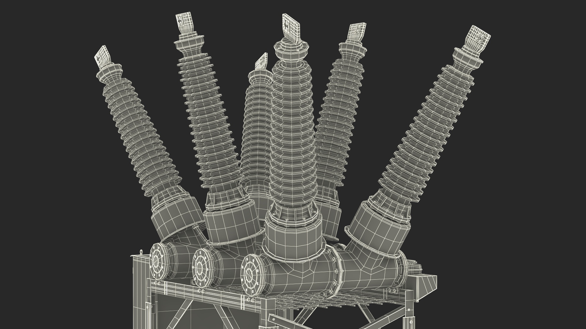 3D High Voltage Circuit Breaker model