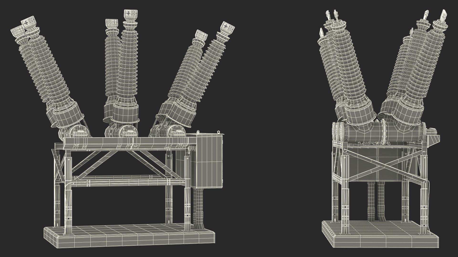 3D High Voltage Circuit Breaker model