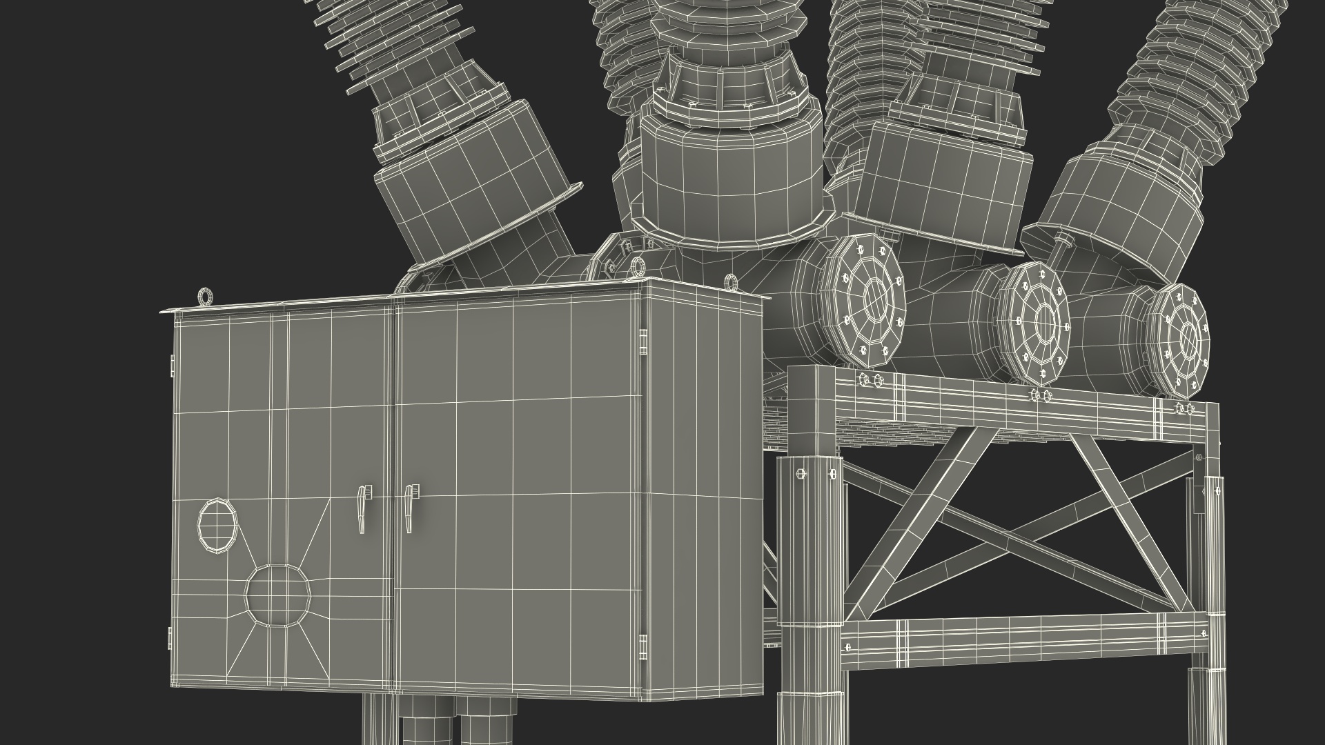 3D High Voltage Circuit Breaker model