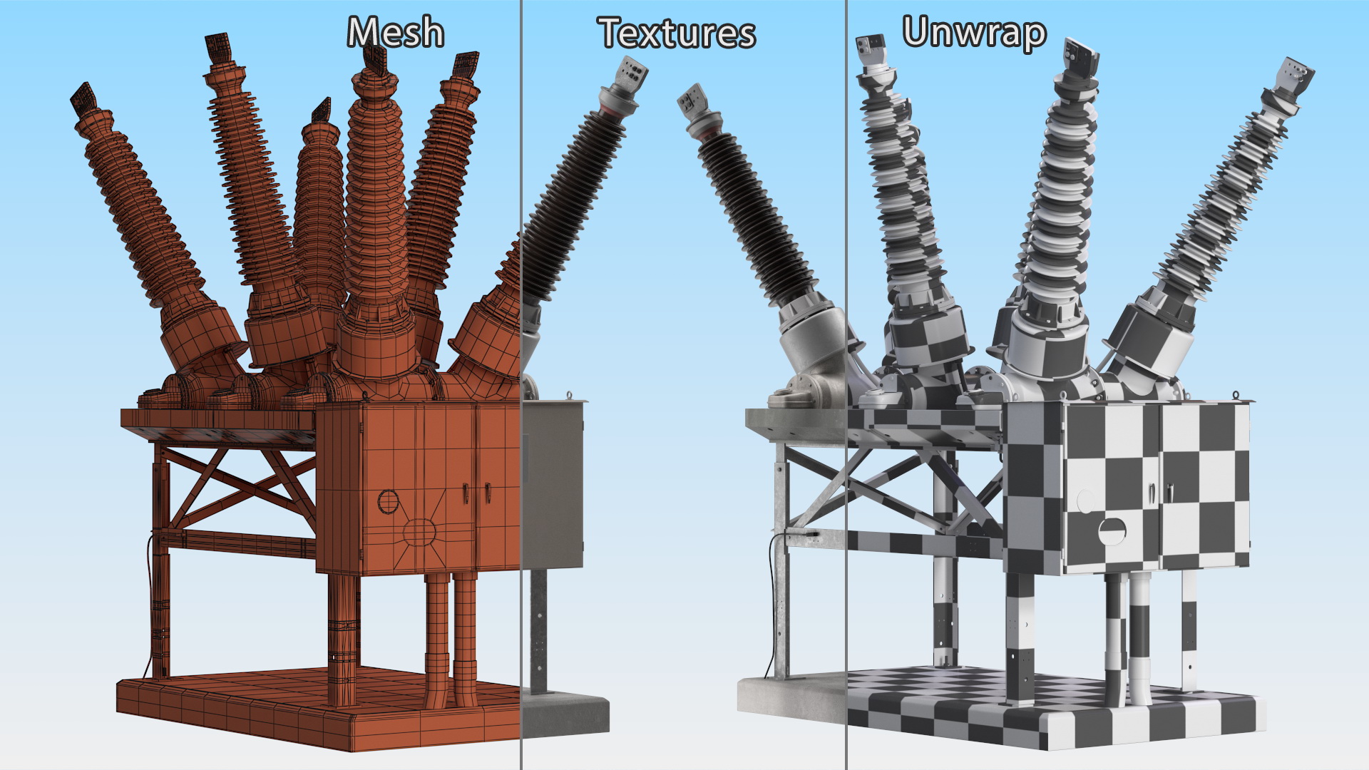 3D High Voltage Circuit Breaker model